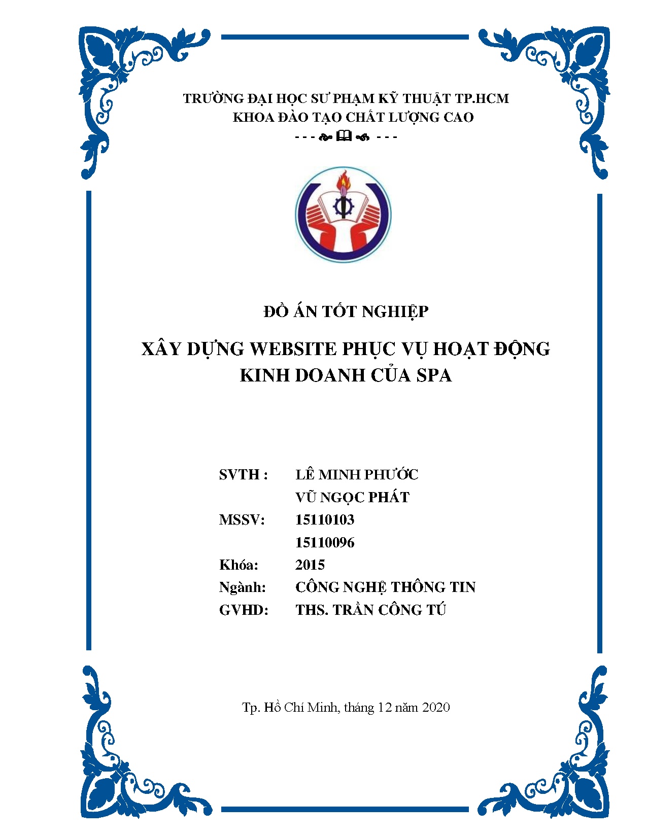 Đồ án tốt nghiệp - Xây dựng Website phục vụ hoạt động kinh doanh của SPA