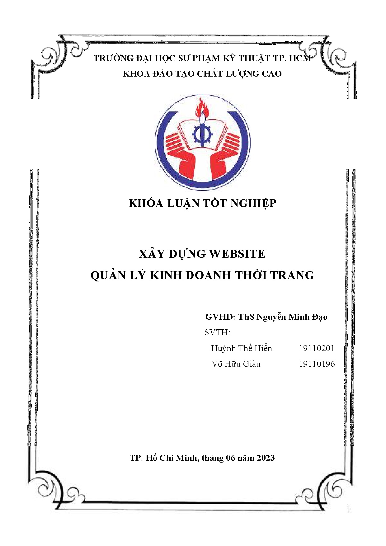 Đồ án tốt nghiệp - Xây dựng website quản lý kinh doanh thời trang