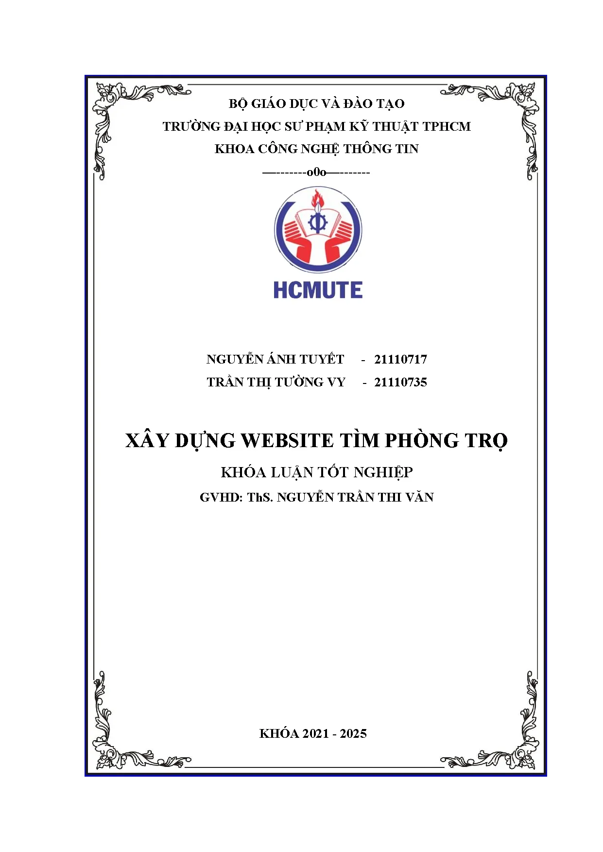 Đồ án tốt nghiệp - Xây dựng Website tìm phòng trọ - Trang 2