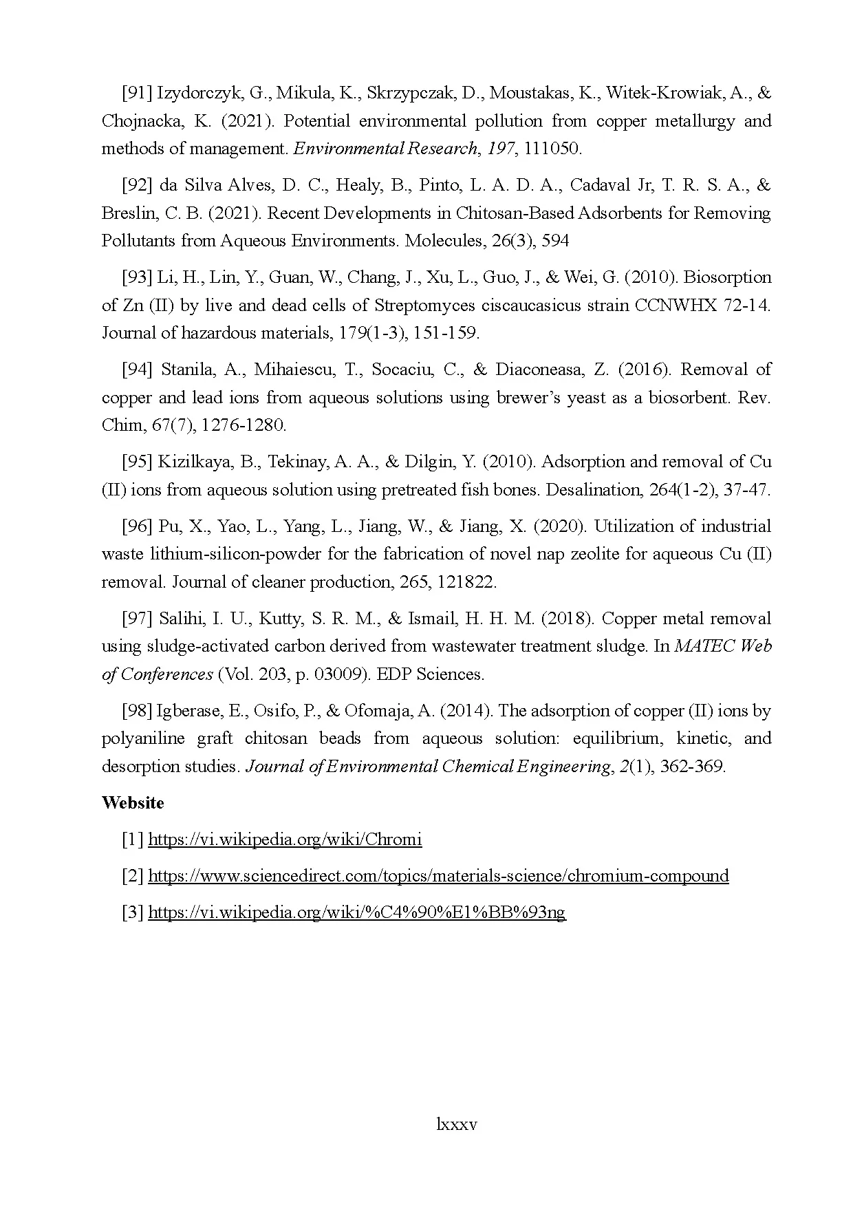Đồ án tốt nghiệp - Reusing beer production waste to prepare composite materials to remove CACIW - Trang 189