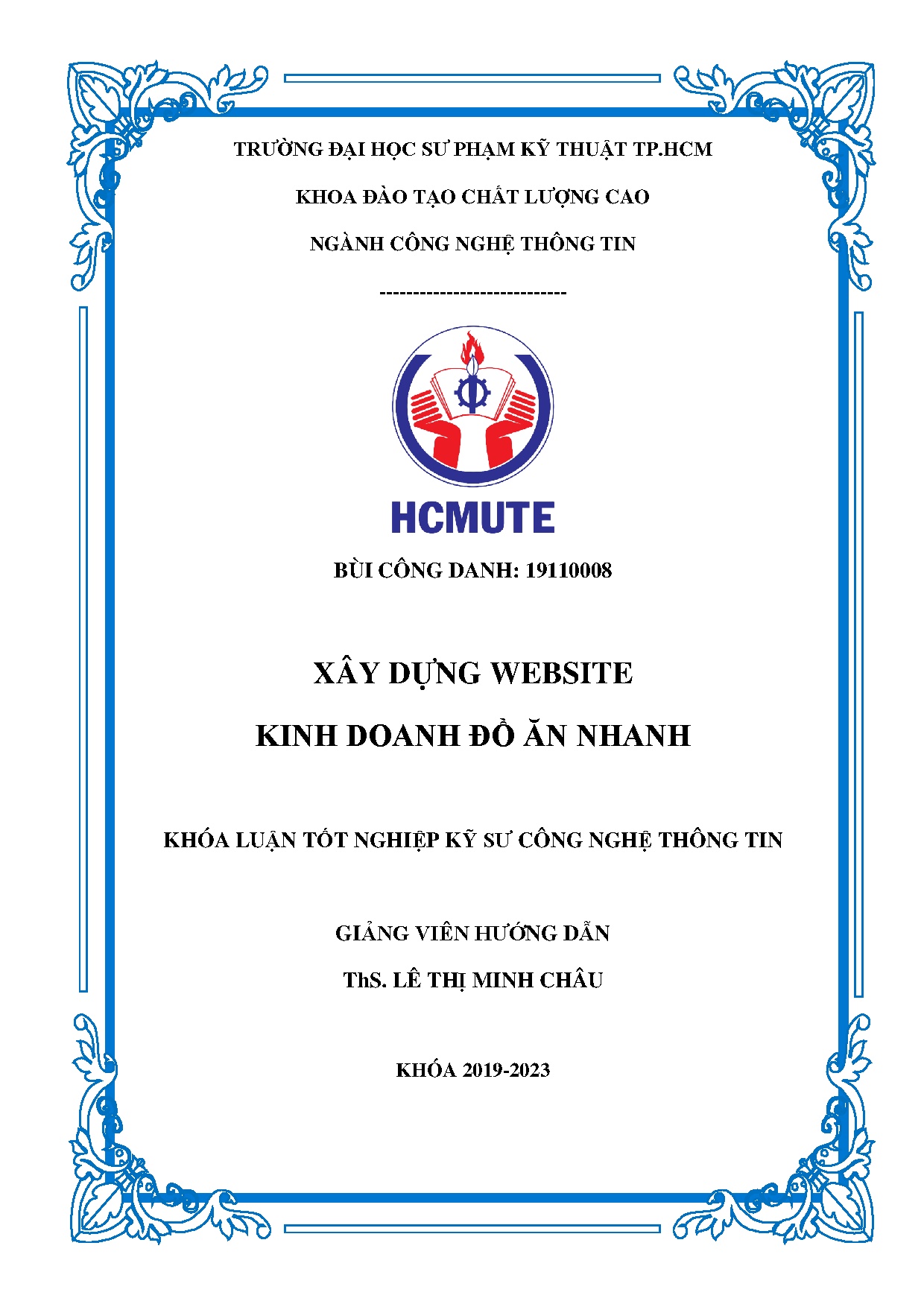 Đồ án tốt nghiệp - Xây dựng website kinh doanh đồ ăn nhanh