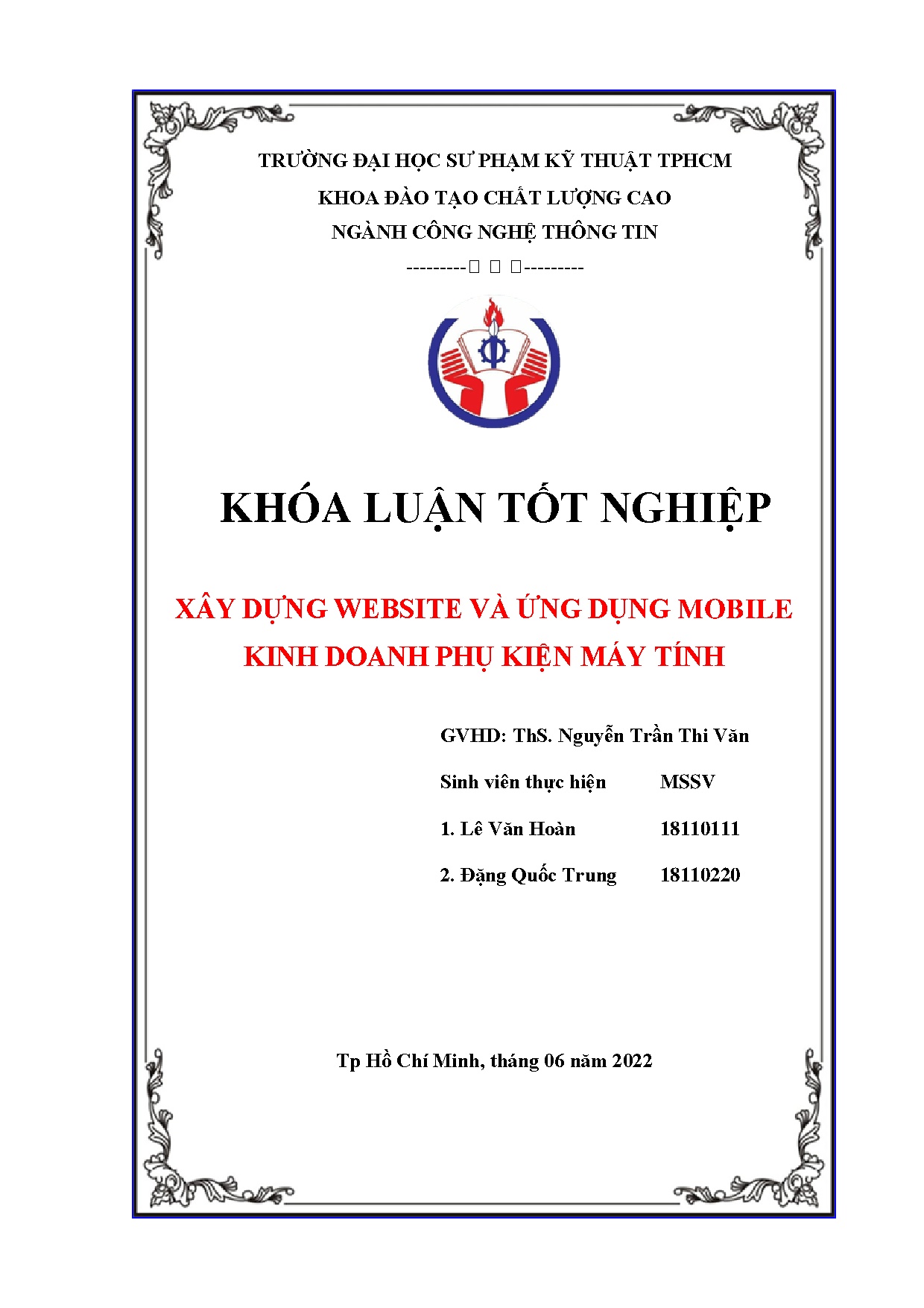 Đồ án tốt nghiệp - Xây dựng website và ứng dụng mobile kinh doanh phụ kiện máy tính