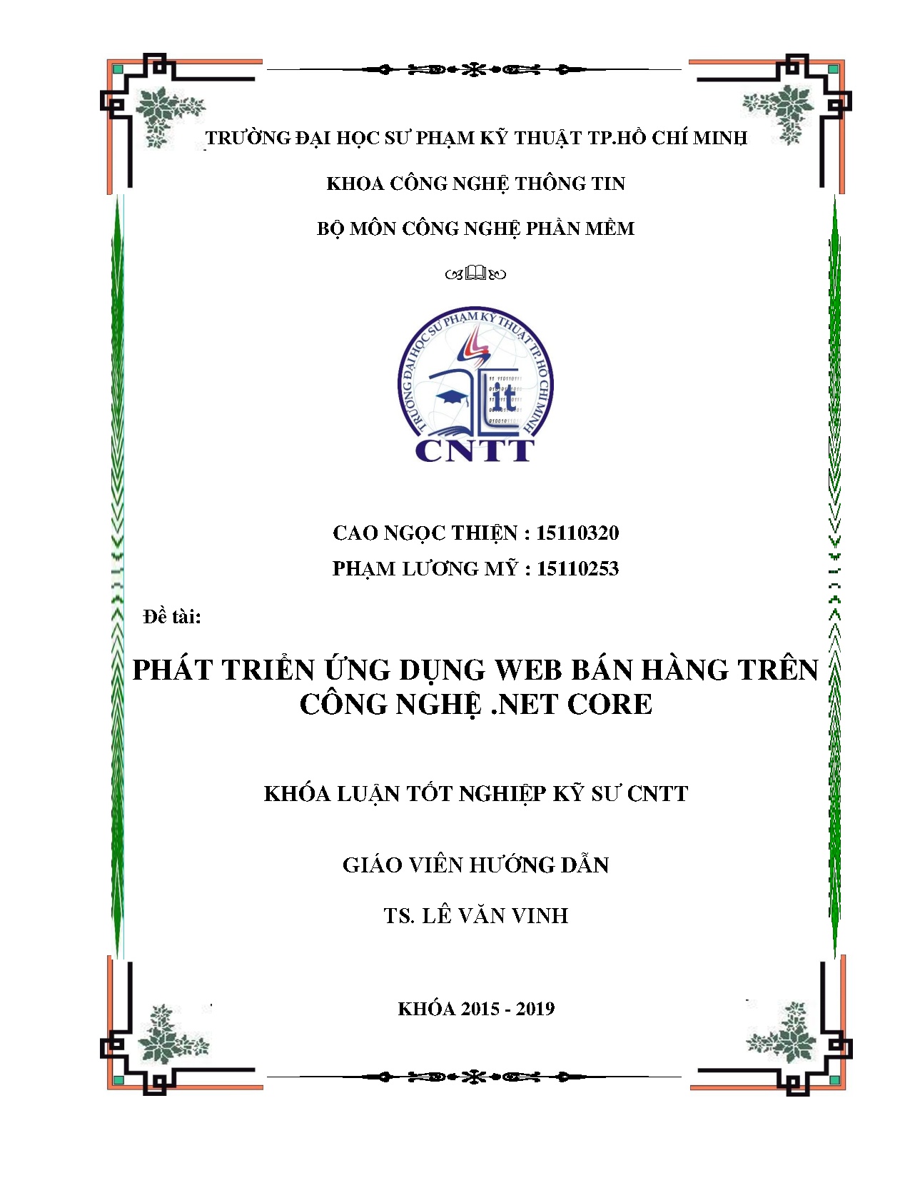 Đồ án tốt nghiệp - Phát triển ứng dụng web bán hàng trên công nghệ .Net Core