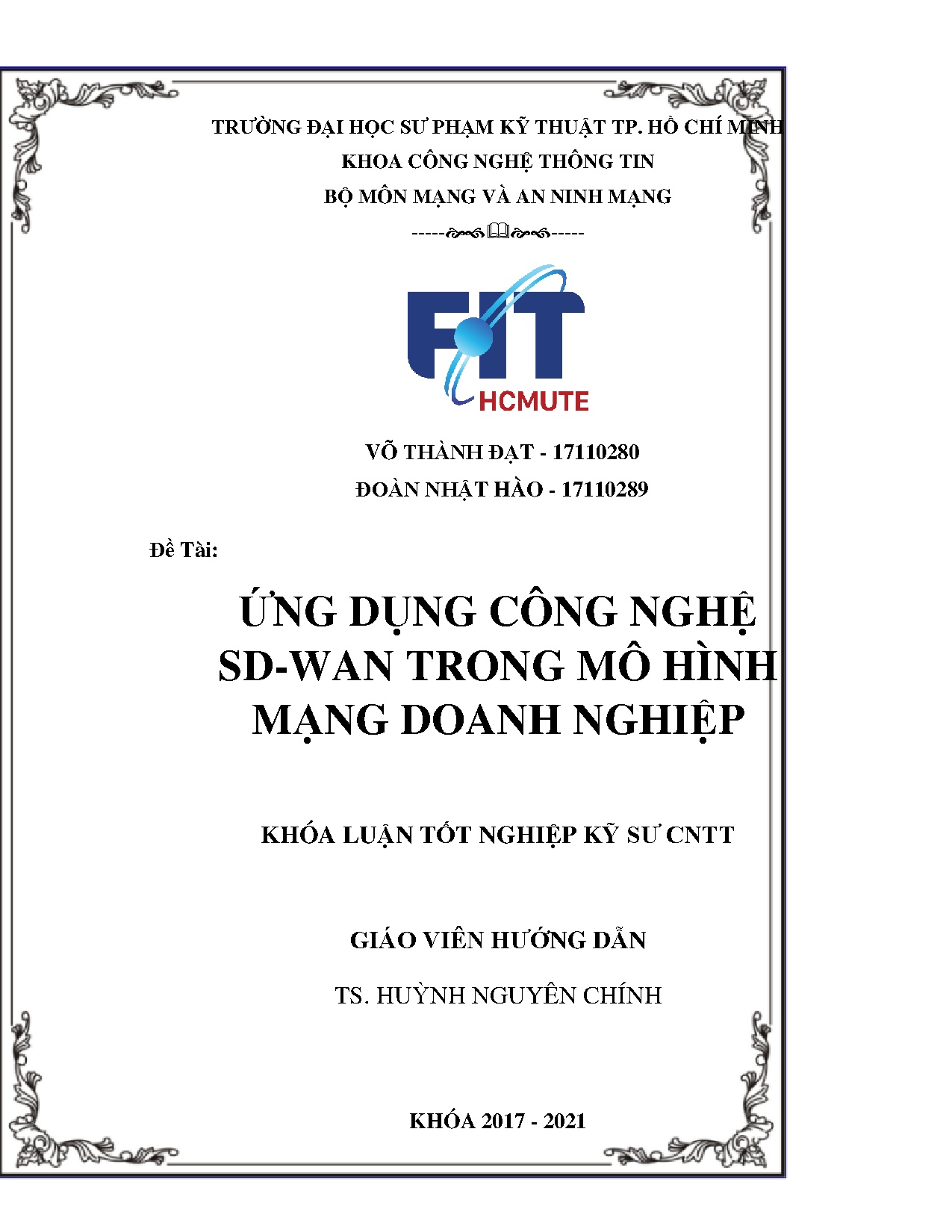 Đồ án tốt nghiệp - Ứng dụng công nghệ SD-WAN trong mô hình mạng doanh nghiệp