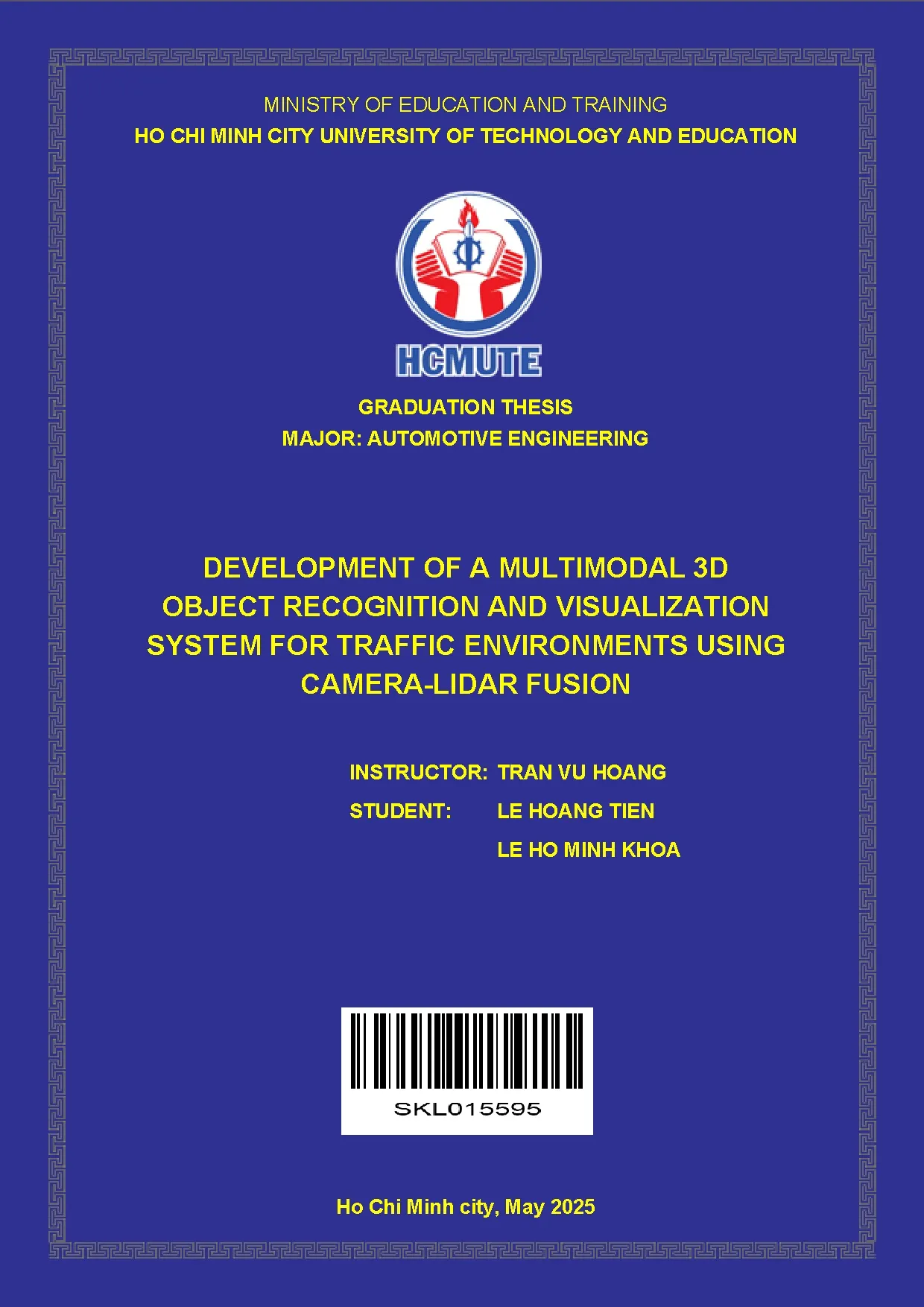 Đồ án tốt nghiệp - Development of a multimodal 3D object recognition and visualization system FTEUCF