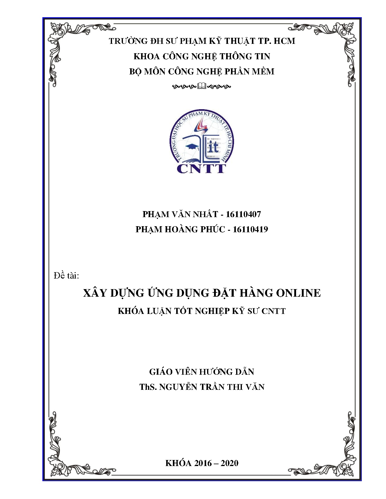 Đồ án tốt nghiệp - Xây dựng ứng dụng đặt hàng Online