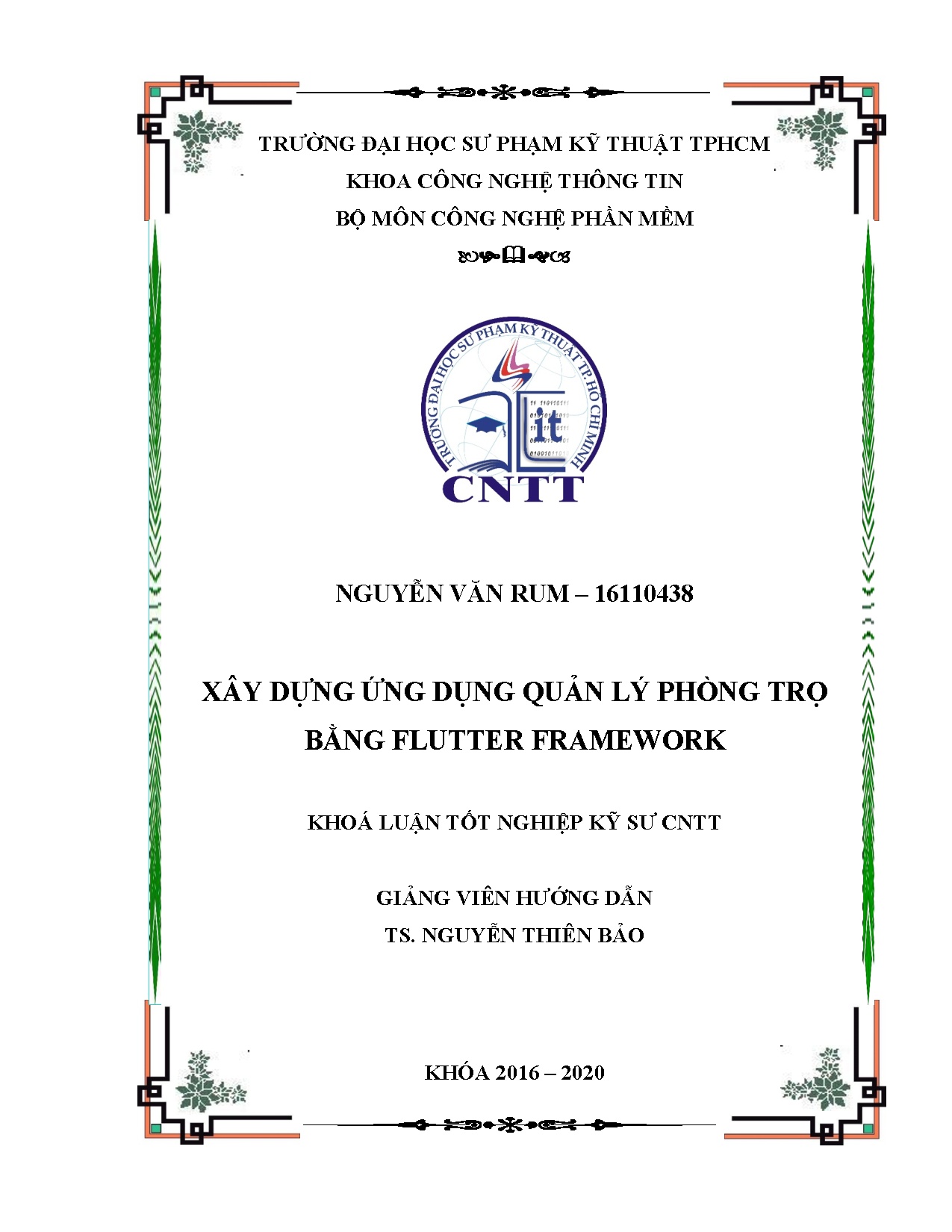 Đồ án tốt nghiệp - Xây dựng ứng dụng quản lý phòng trọ bằng Flutter FrameWork