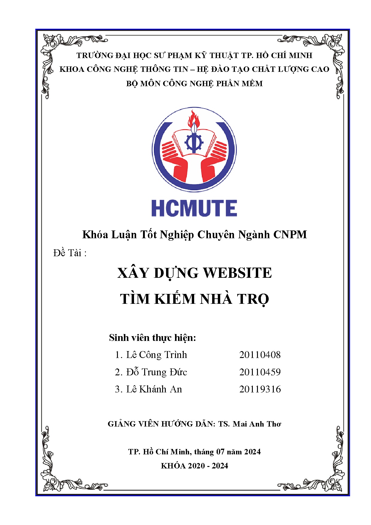 Đồ án tốt nghiệp - Xây dựng website tìm kiếm nhà trọ