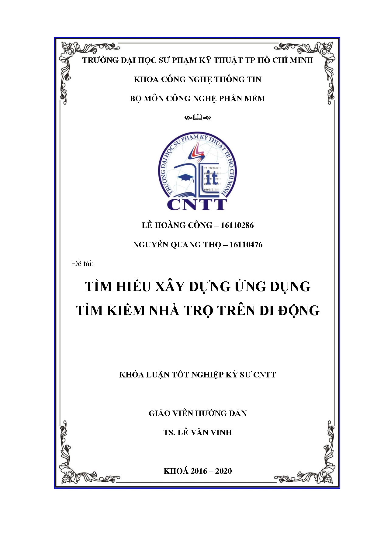 Đồ án tốt nghiệp - Tìm hiểu xây dựng ứng dụng tìm kiếm nhà trọ trên di động