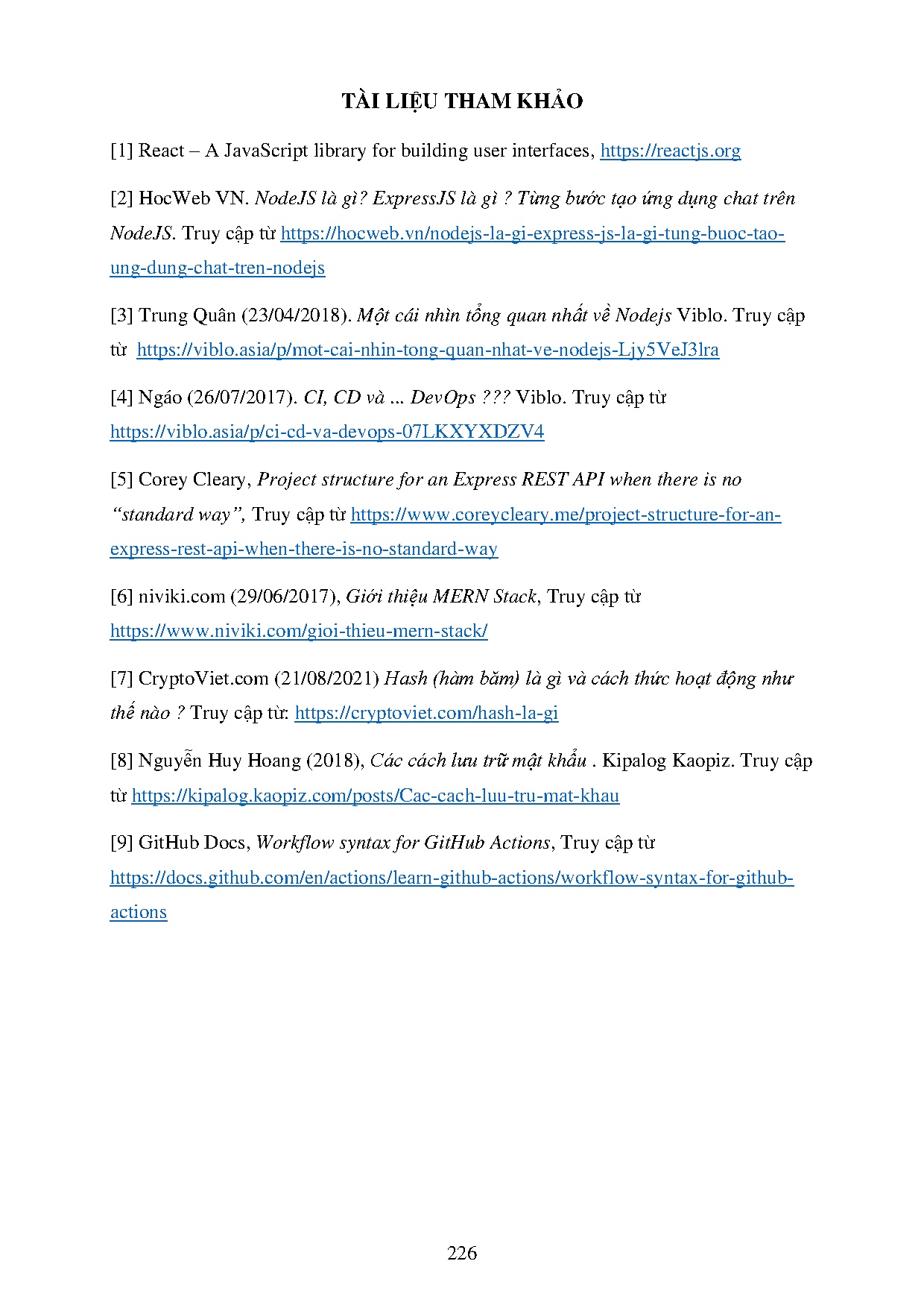 Ảnh một số trang tài liệu