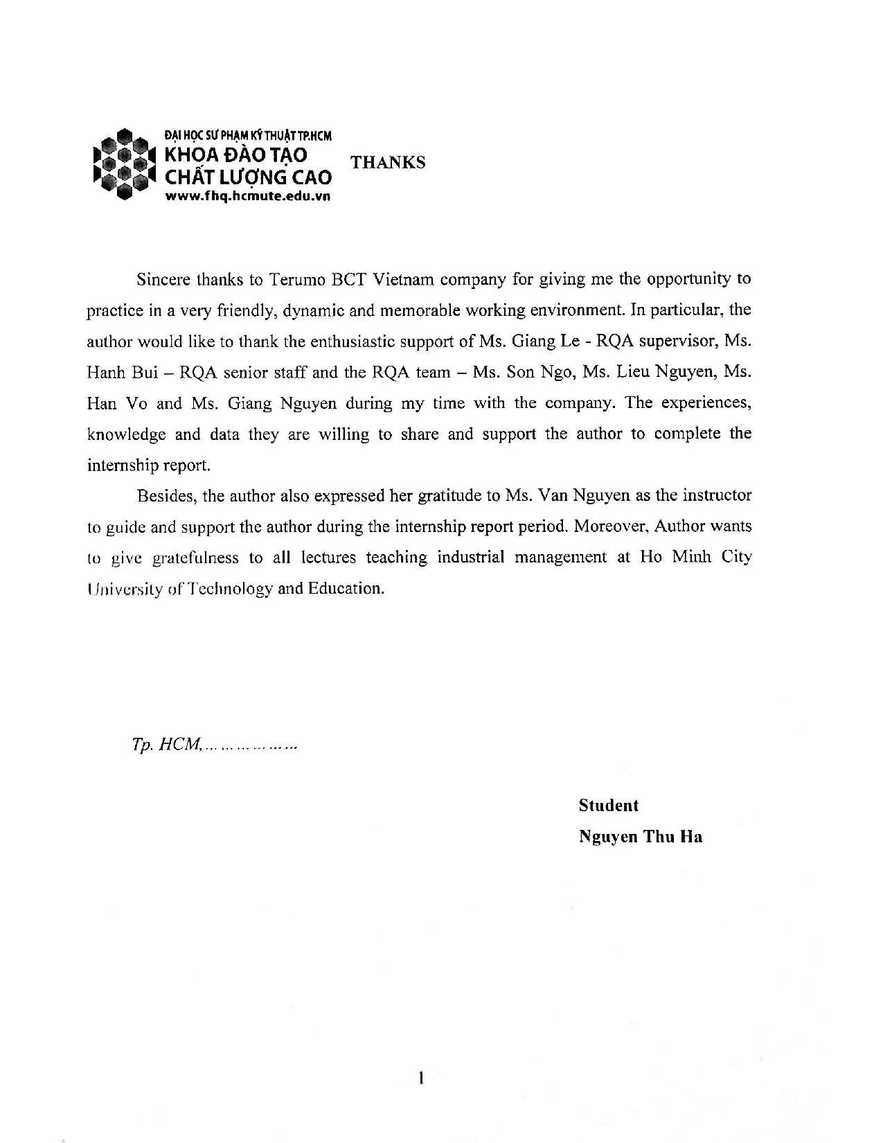 Đồ án tốt nghiệp - Assessment of application receiving quality assurance procedures at Terumo BVCL - Trang 2