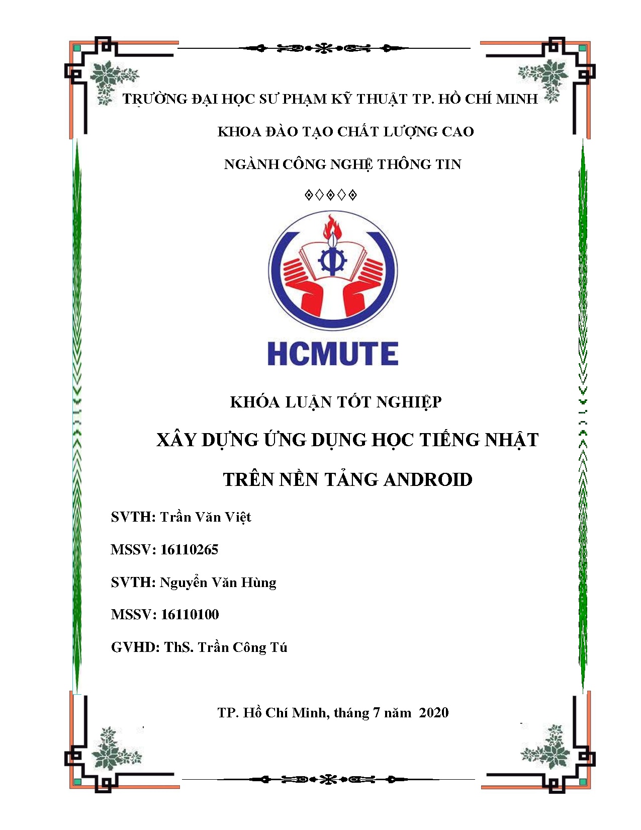 Đồ án tốt nghiệp - Xây dựng ứng dụng học tiếng Nhật trên nền tảng Android