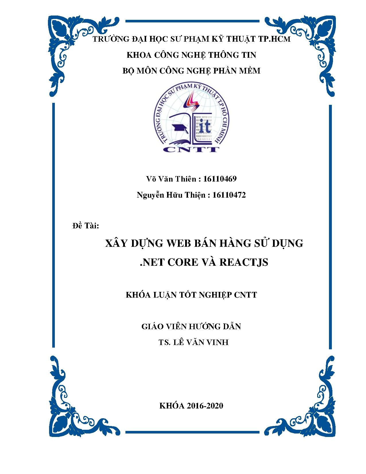 Đồ án tốt nghiệp - Xây dựng Web bán hàng sử dụng .Net Core và Reactjs