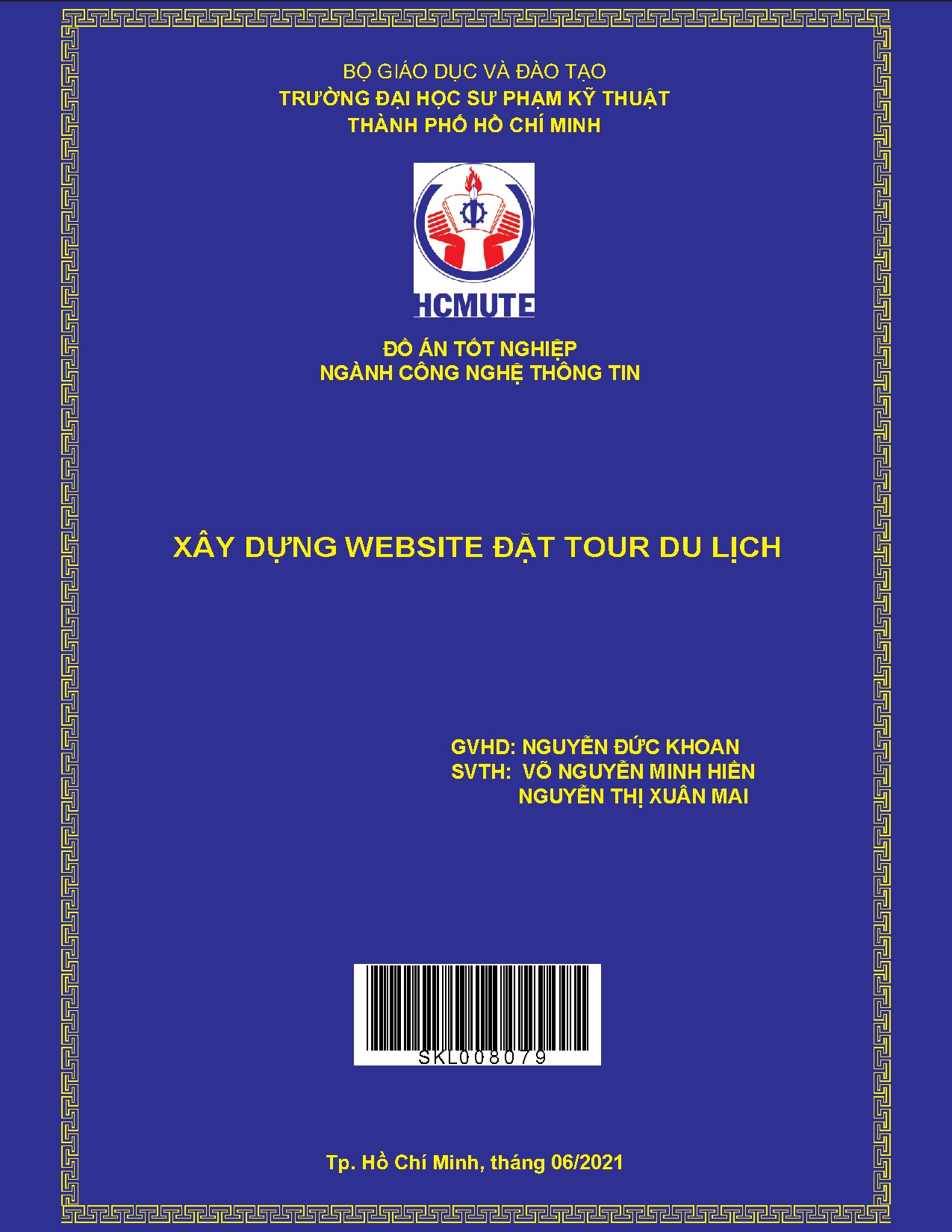 Đồ án tốt nghiệp - Xây dựng website đặt tour du lịch: Đồ án tốt nghiệp khoa Đào tạo chất LCNCNTT