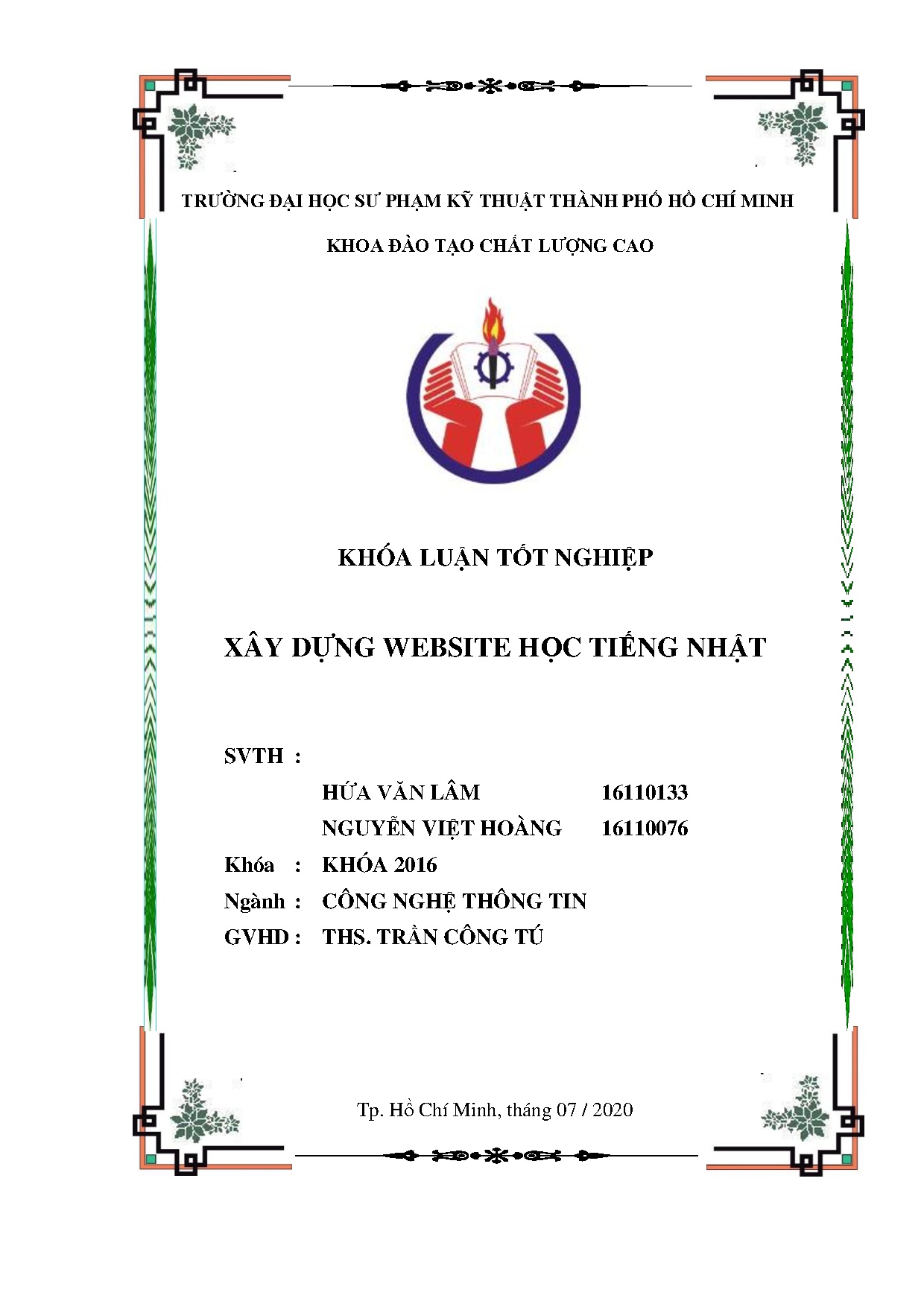 Đồ án tốt nghiệp - Xây dựng Website học tiếng Nhật