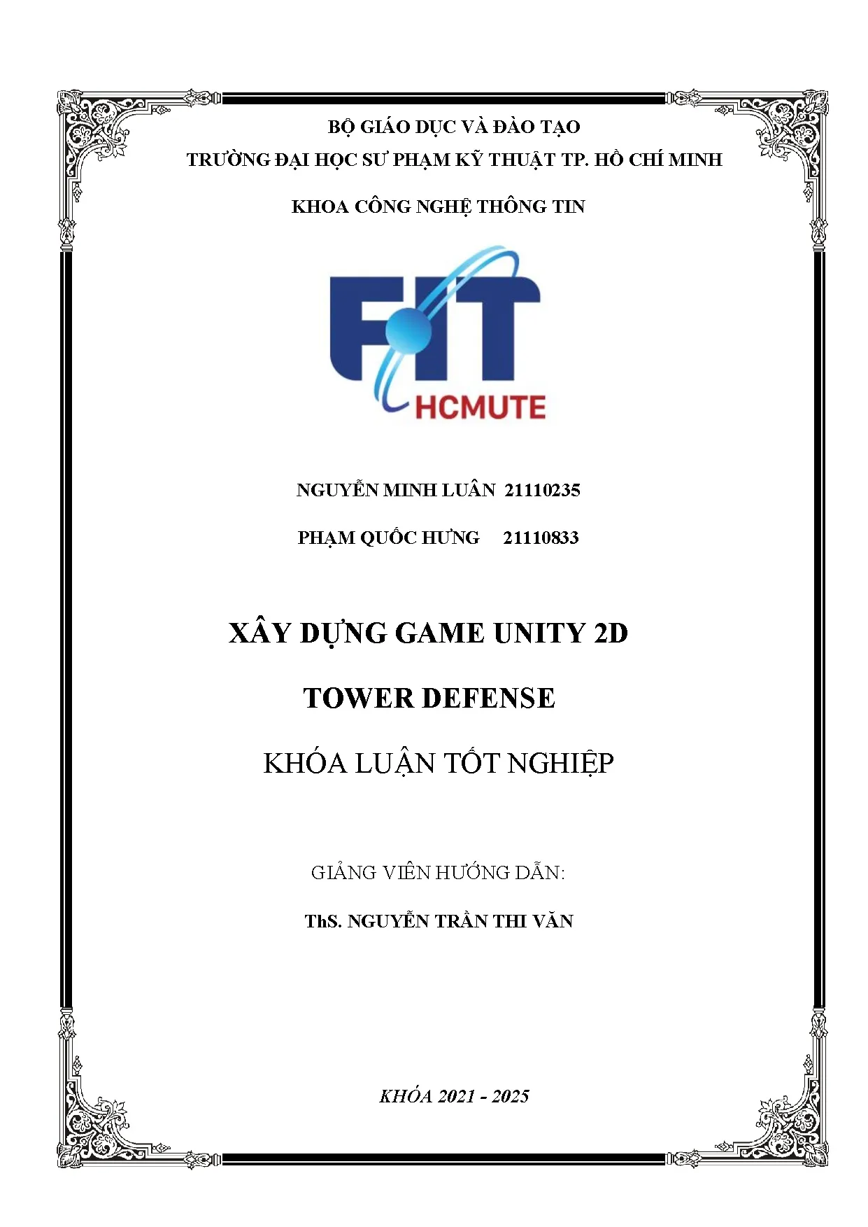Đồ án tốt nghiệp - Xây dựng game Unity 2D Tower Defense