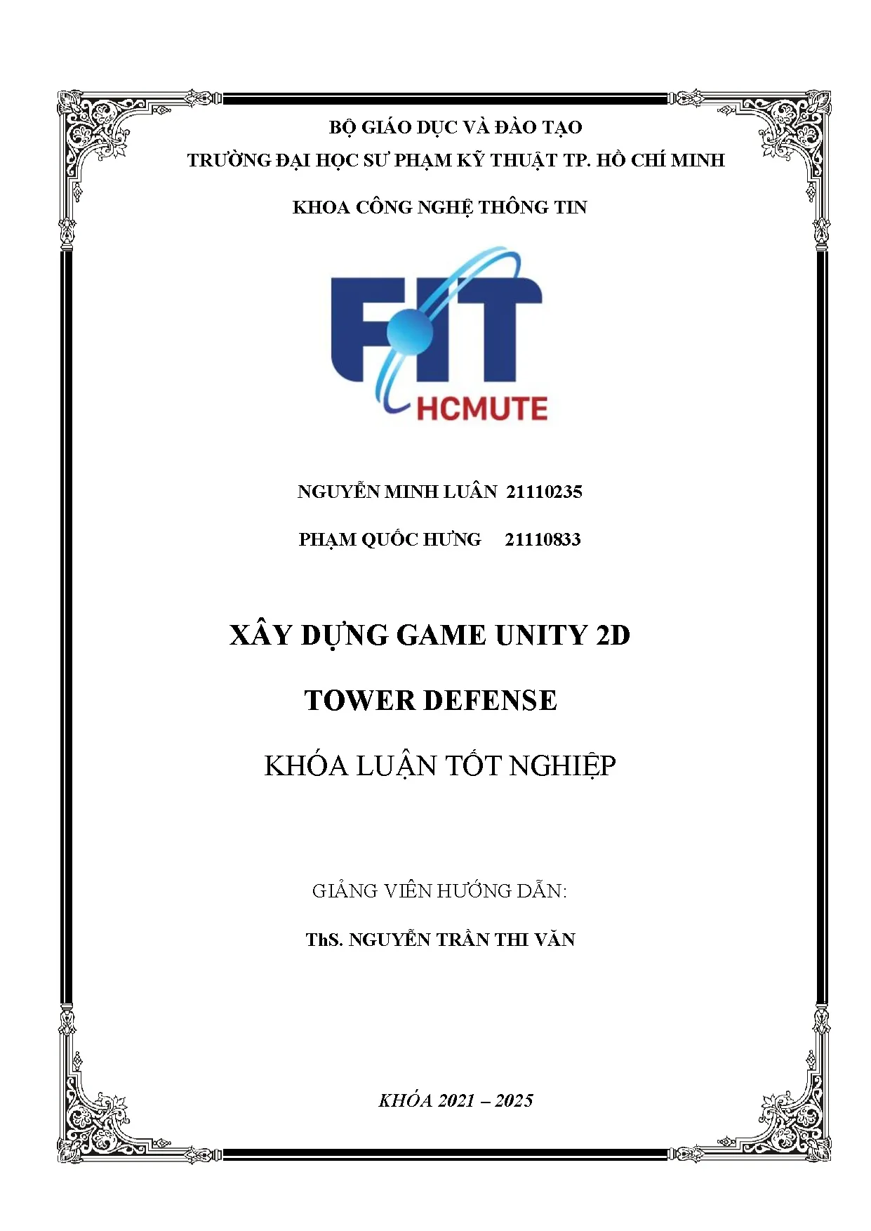 Đồ án tốt nghiệp - Xây dựng game Unity 2D Tower Defense - Trang 2