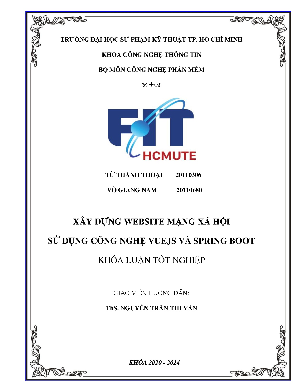 Đồ án tốt nghiệp - Xây dựng website mạng xã hội sử dụng công nghệ Vuejs và spring boot