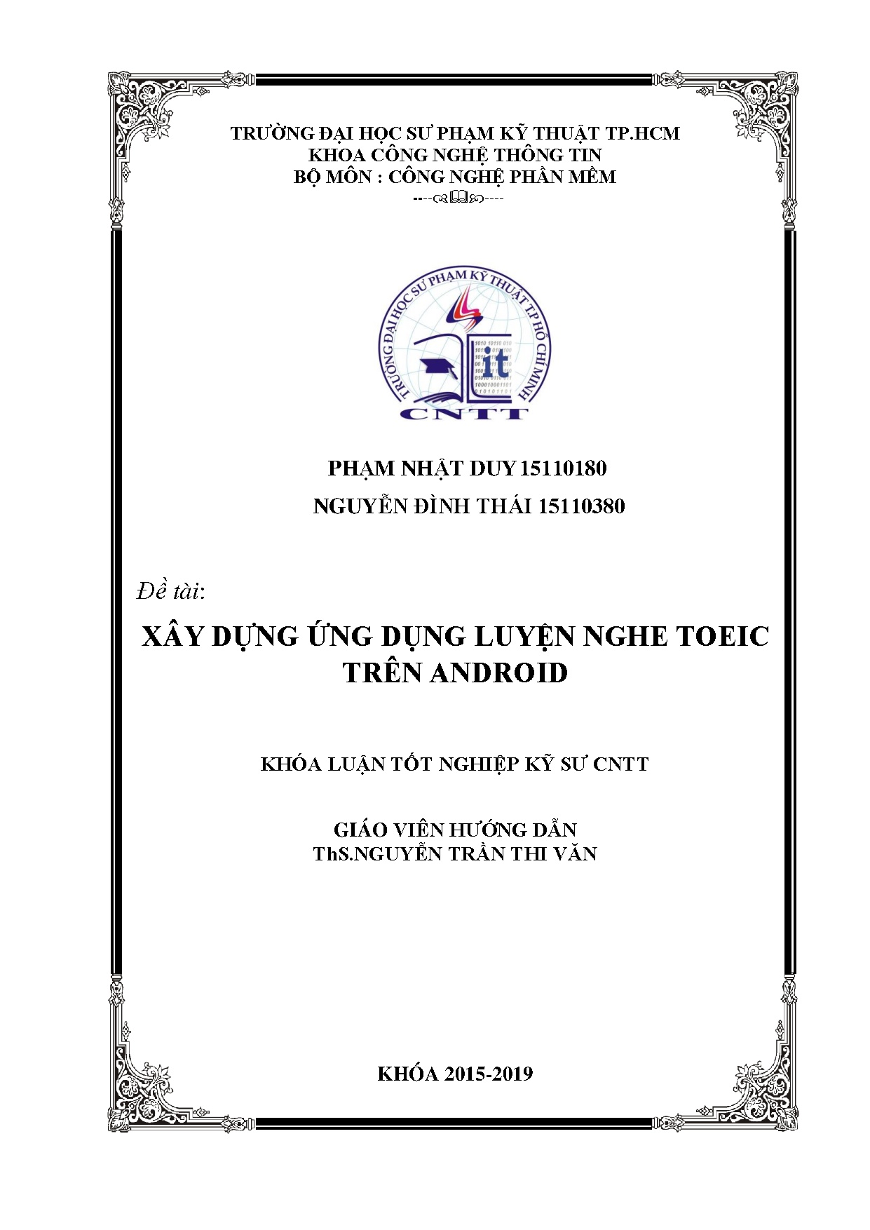 Đồ án tốt nghiệp - Xây dựng ứng dụng luyện nghe Toeic trên Android