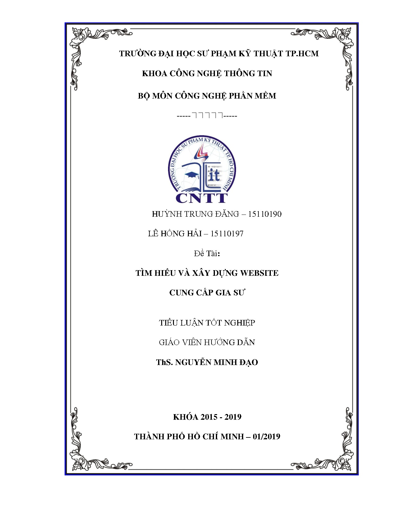 Đồ án tốt nghiệp - Tìm hiểu và xây dựng website cung cấp gia sư