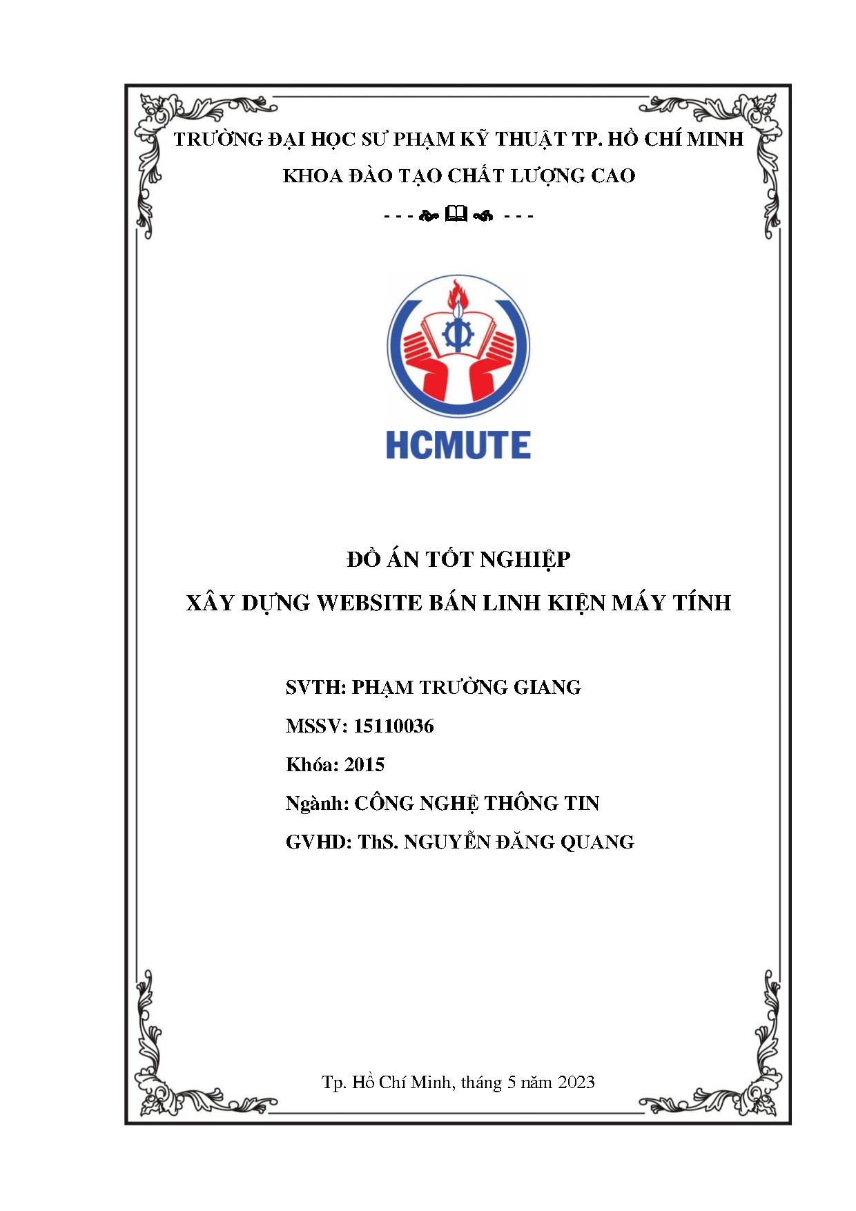 Đồ án tốt nghiệp - Xây dựng website bán linh kiện máy tính