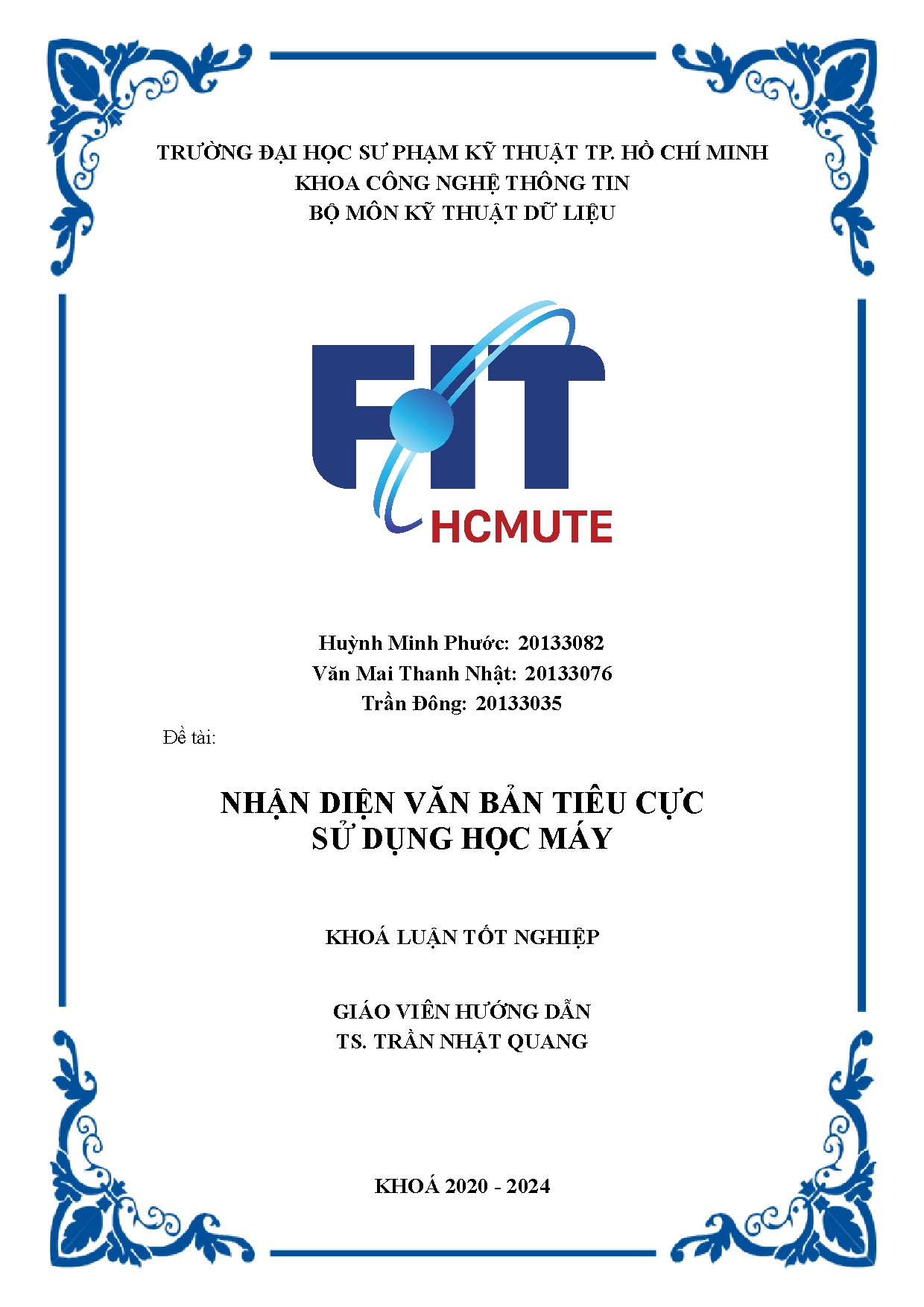 Đồ án tốt nghiệp - Nhận diện văn bản tiêu cực sử dụng học máy