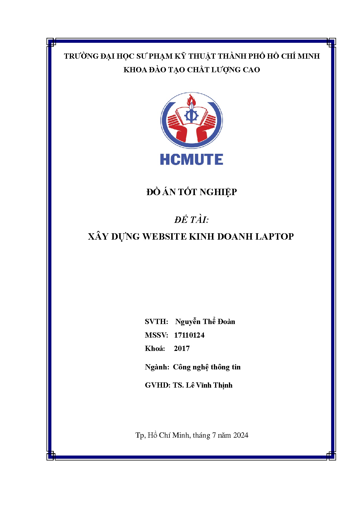 Đồ án tốt nghiệp - Xây dựng website kinh doanh laptop