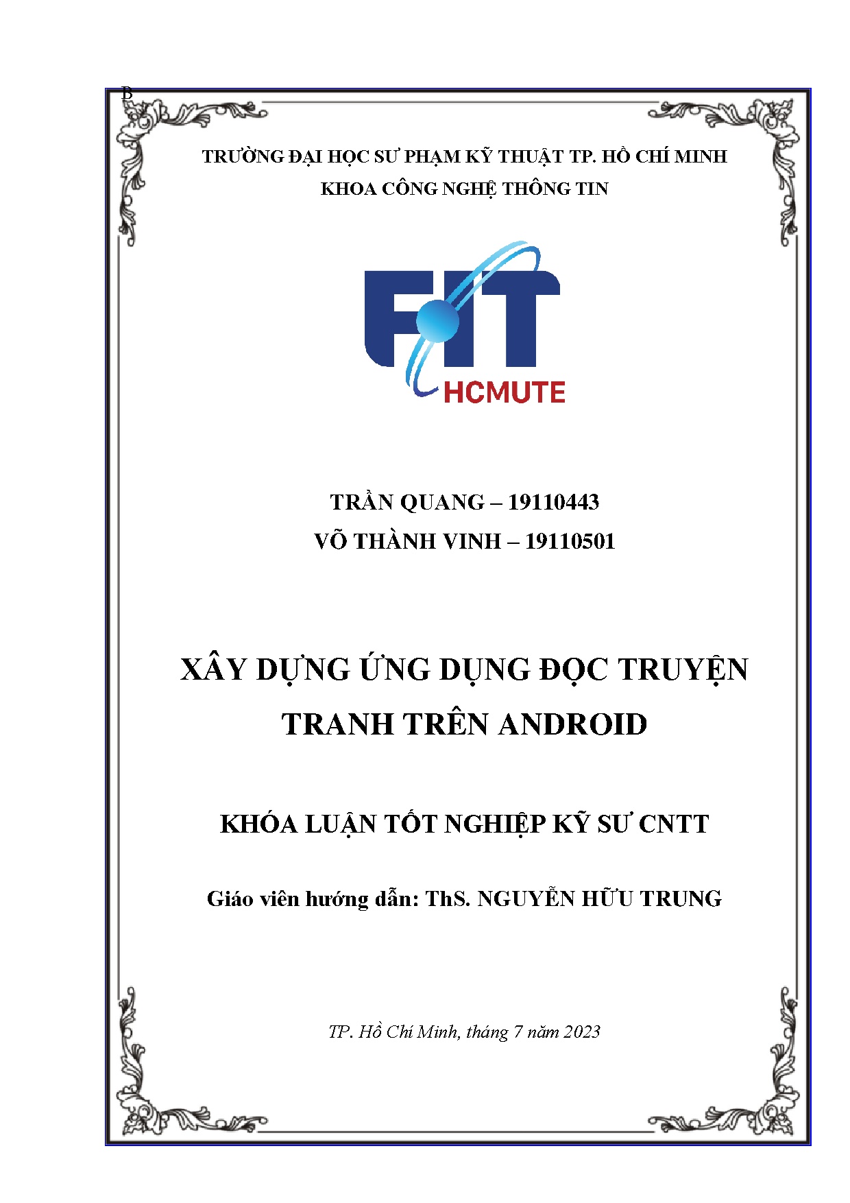 Đồ án tốt nghiệp - Xây dựng ứng dụng đọc truyện tranh trên Android