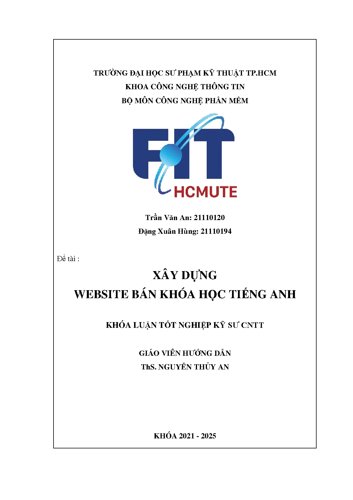 Đồ án tốt nghiệp - Website bán khóa học tiếng anh - Trang 2