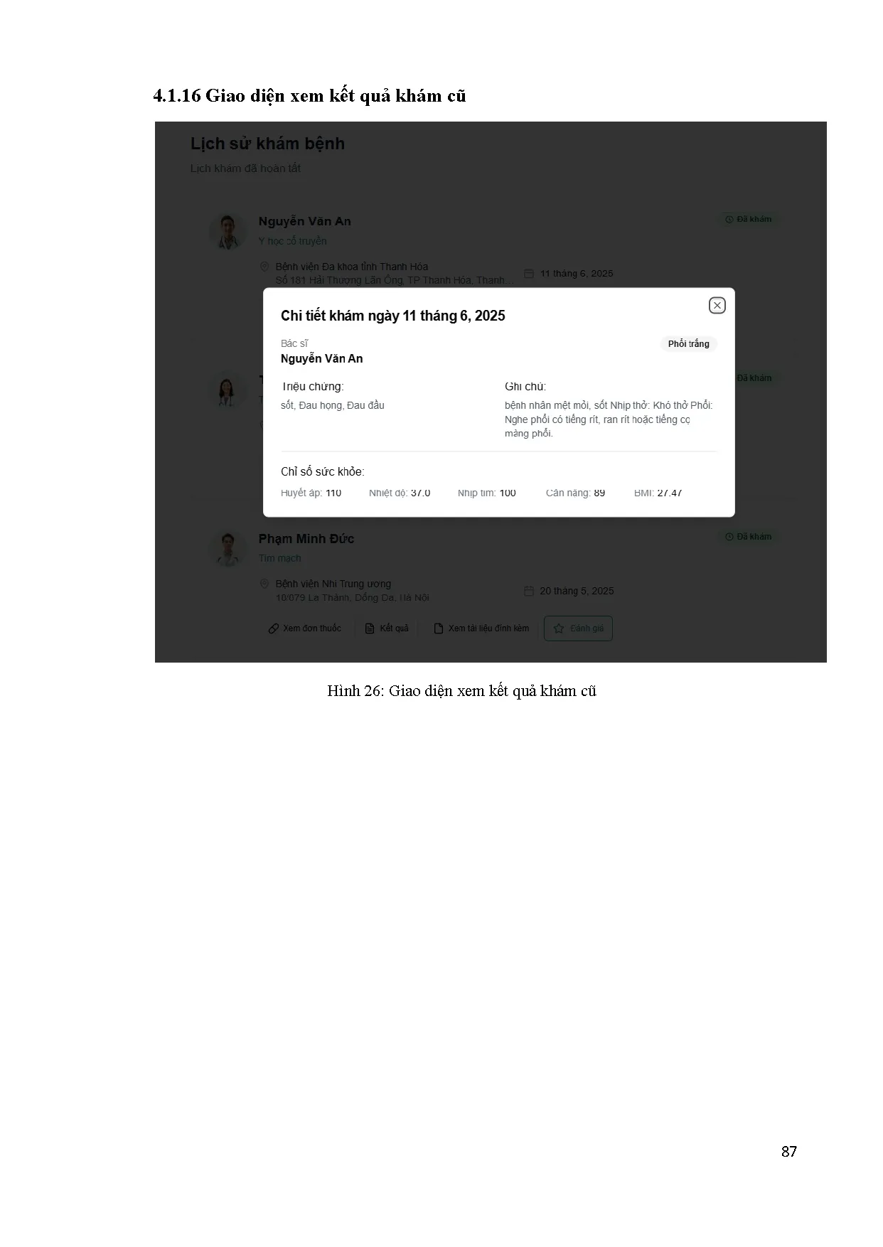 Đồ án tốt nghiệp - Thiết kế, xây dựng Website hỗ trợ đặt lịch cho các cơ sở y tế - Trang 87