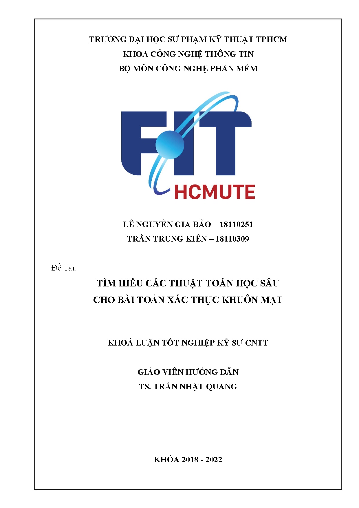 Đồ án tốt nghiệp - Tìm hiểu các thuật toán học sâu cho bài toán xác thực khuôn mặt