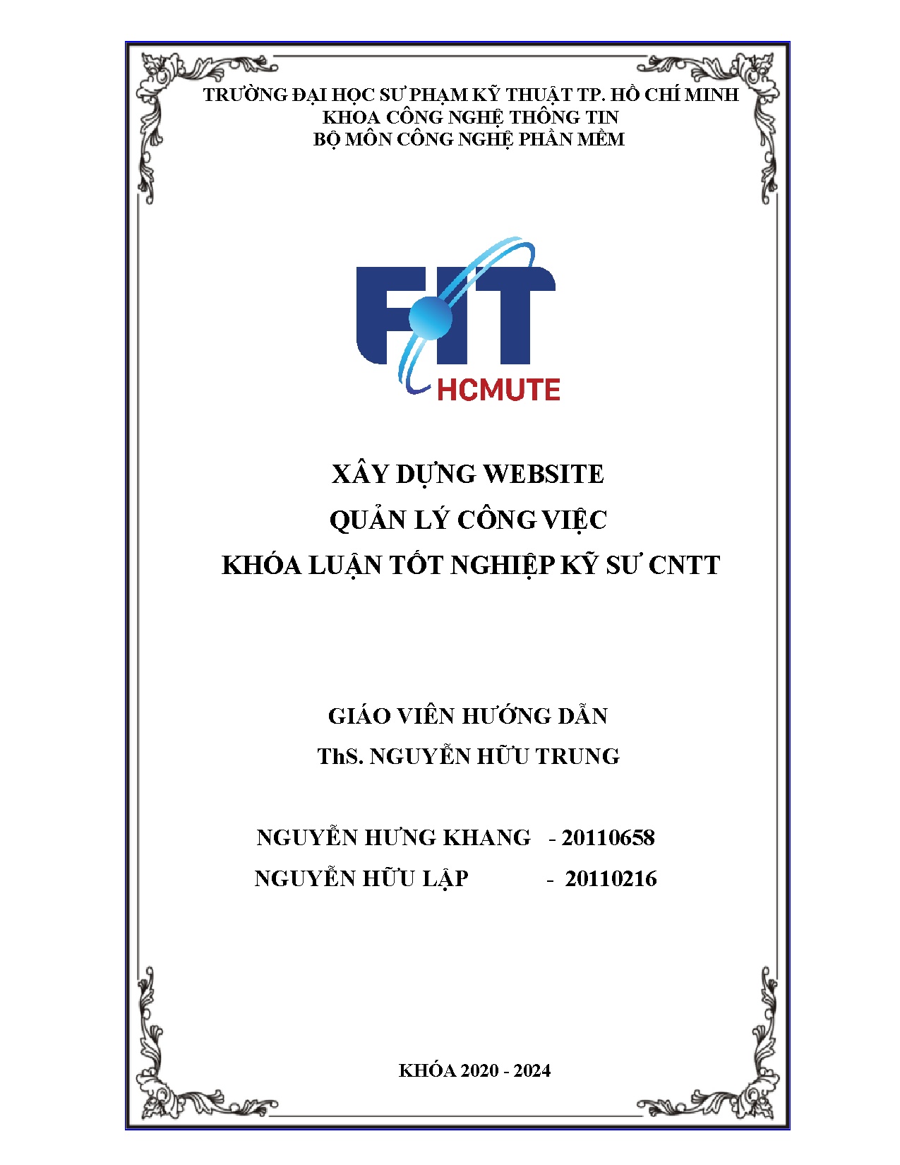 Đồ án tốt nghiệp - Xây dựng website quản lý công việc