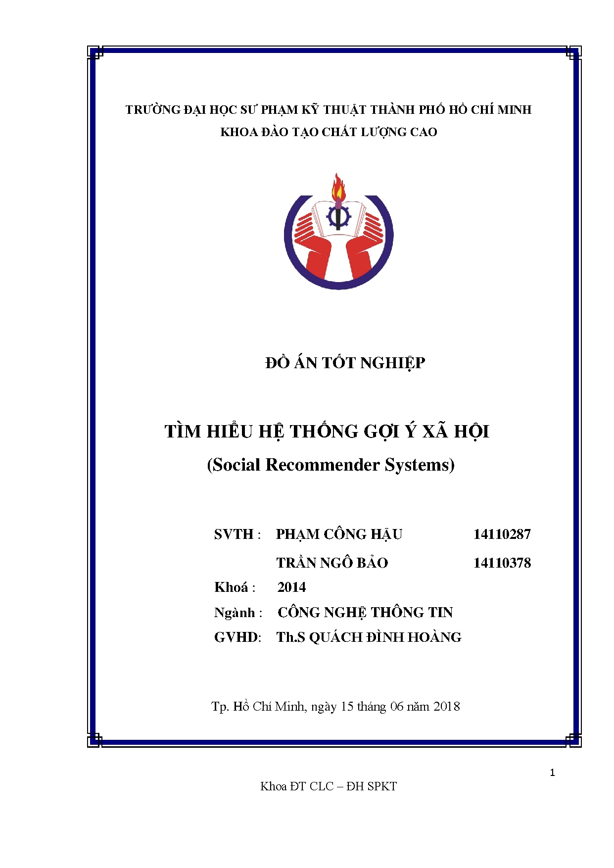 Đồ án tốt nghiệp - Tìm hiểu hệ thống gợi ý xã hội (Social Recommender Systems)