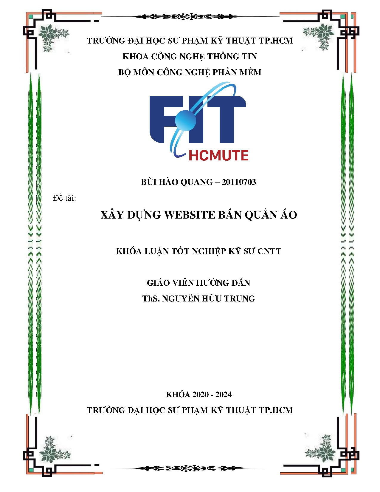 Đồ án tốt nghiệp - Xây dựng website bán quần áo