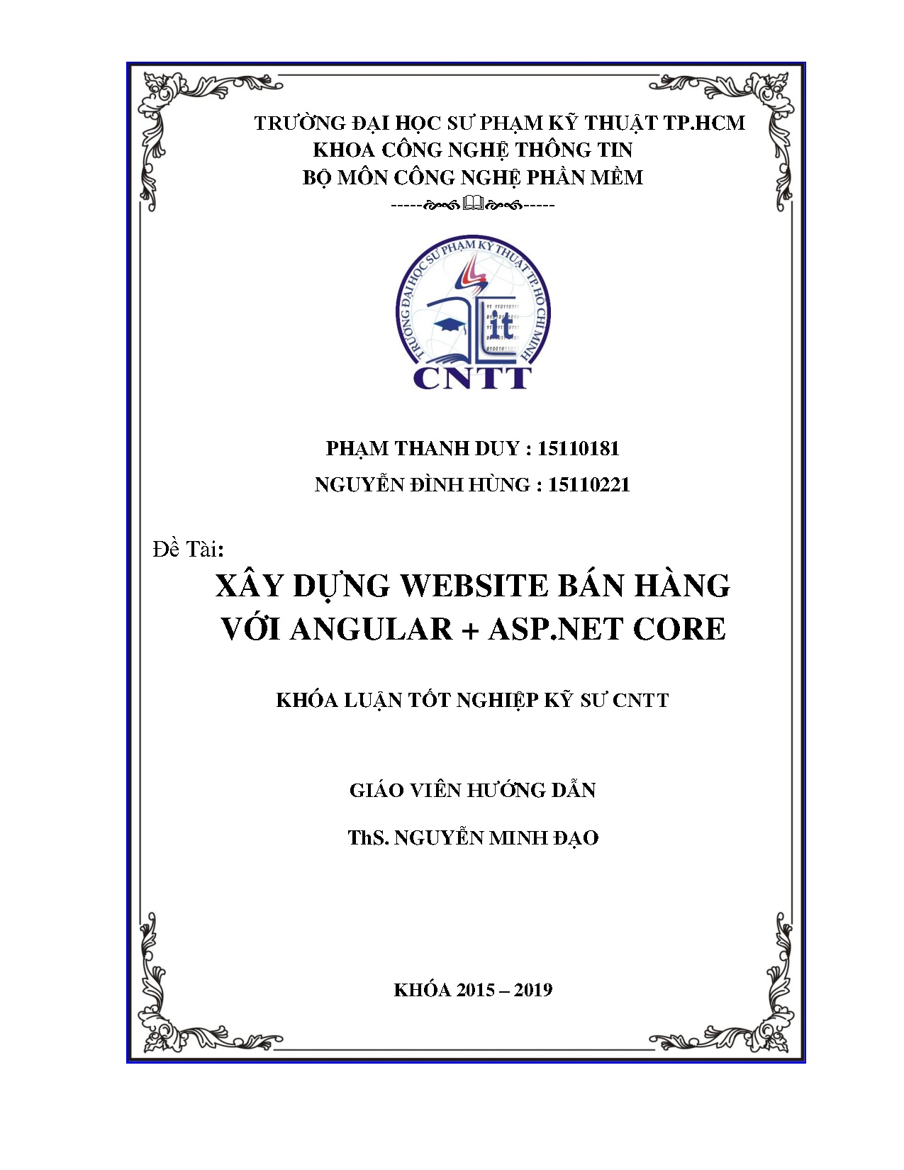 Đồ án tốt nghiệp - Xây dưng website bán hàng với Angular + Asp.Net Core