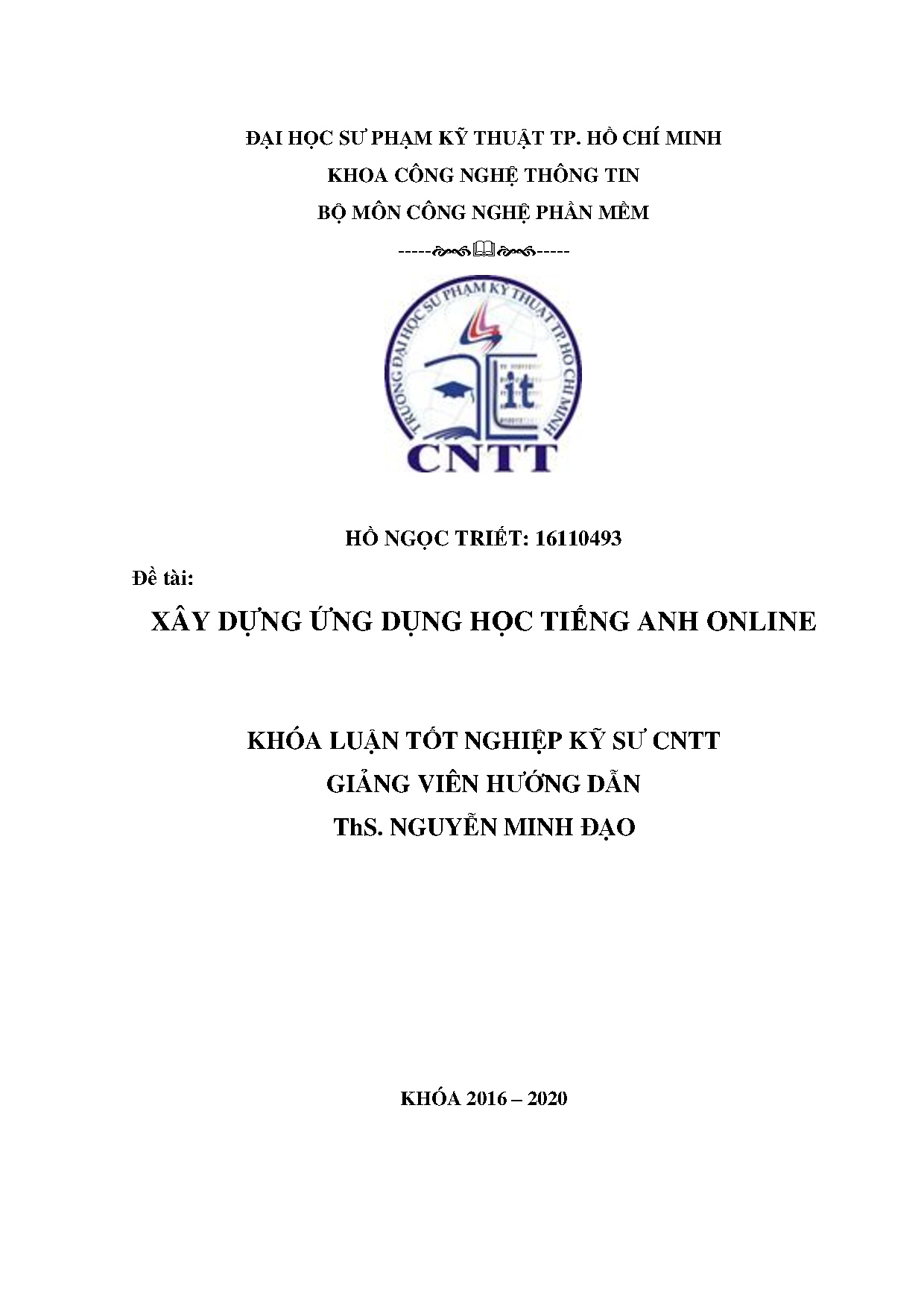 Đồ án tốt nghiệp - Xây dựng ứng dụng học tiếng Anh Online