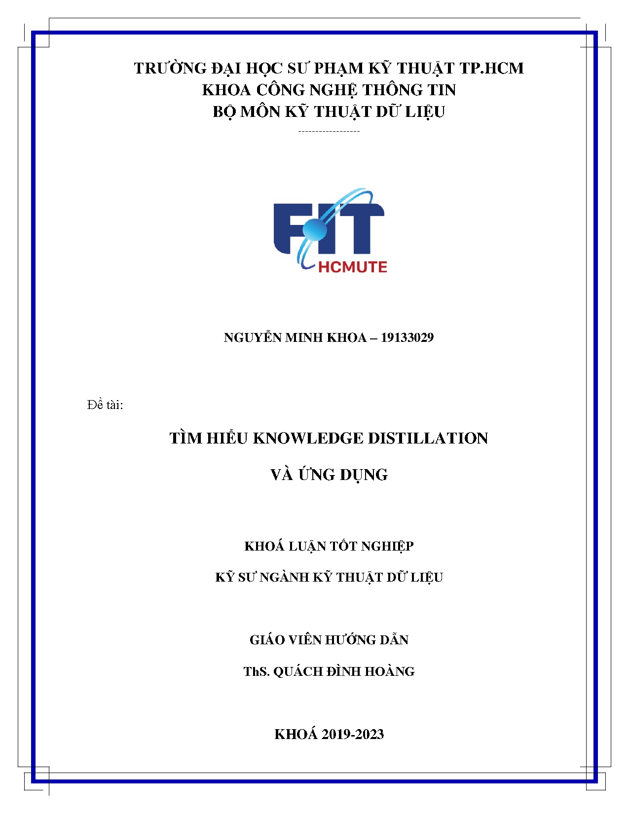 Đồ án tốt nghiệp - Tìm hiểu knowledge distillation và ứng dụng