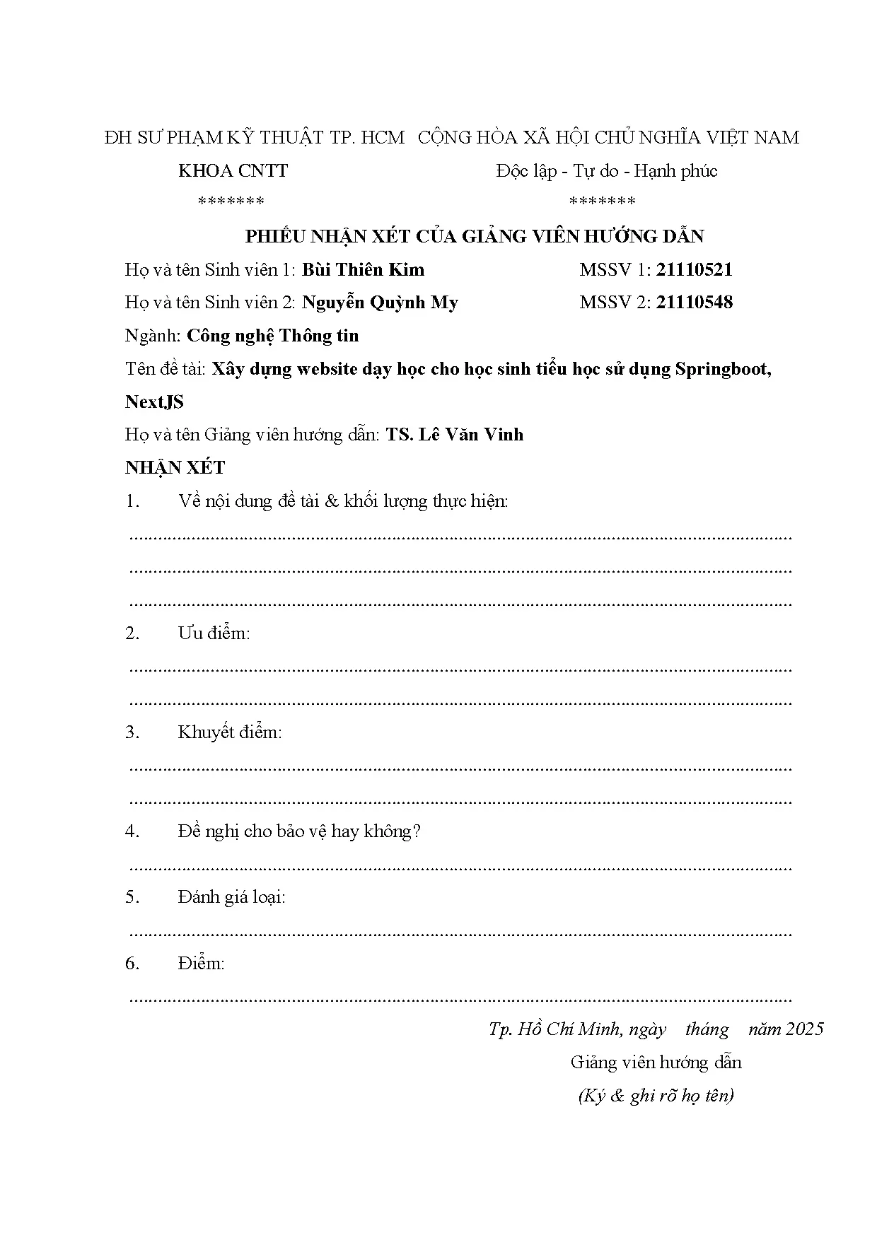 Đồ án tốt nghiệp - Xây dựng website dạy học cho học sinh tiểu học sử dụng Springboot, Nextjs - Trang 4