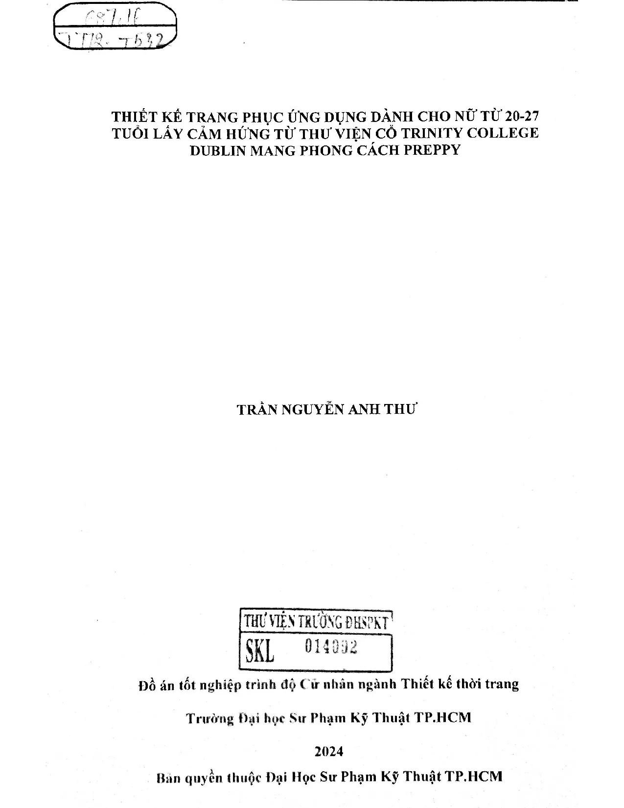 Đồ án tốt nghiệp - Thiết kế trang phục ứng dụng dành cho nữ từ 20 - 27 tuổi lấy cảm hứng TTVCTCDMPCP