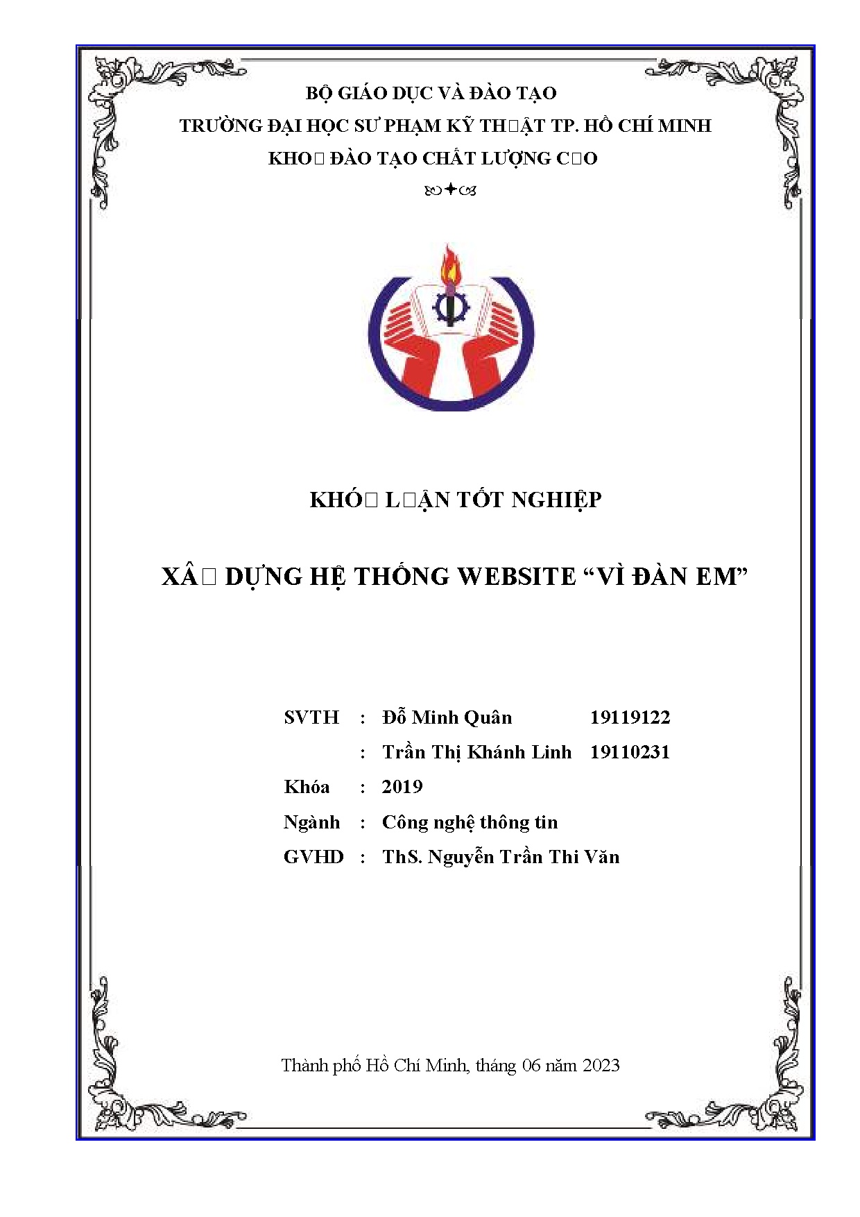 Đồ án tốt nghiệp - Xây dựng hệ thống website Vì Đàn Em