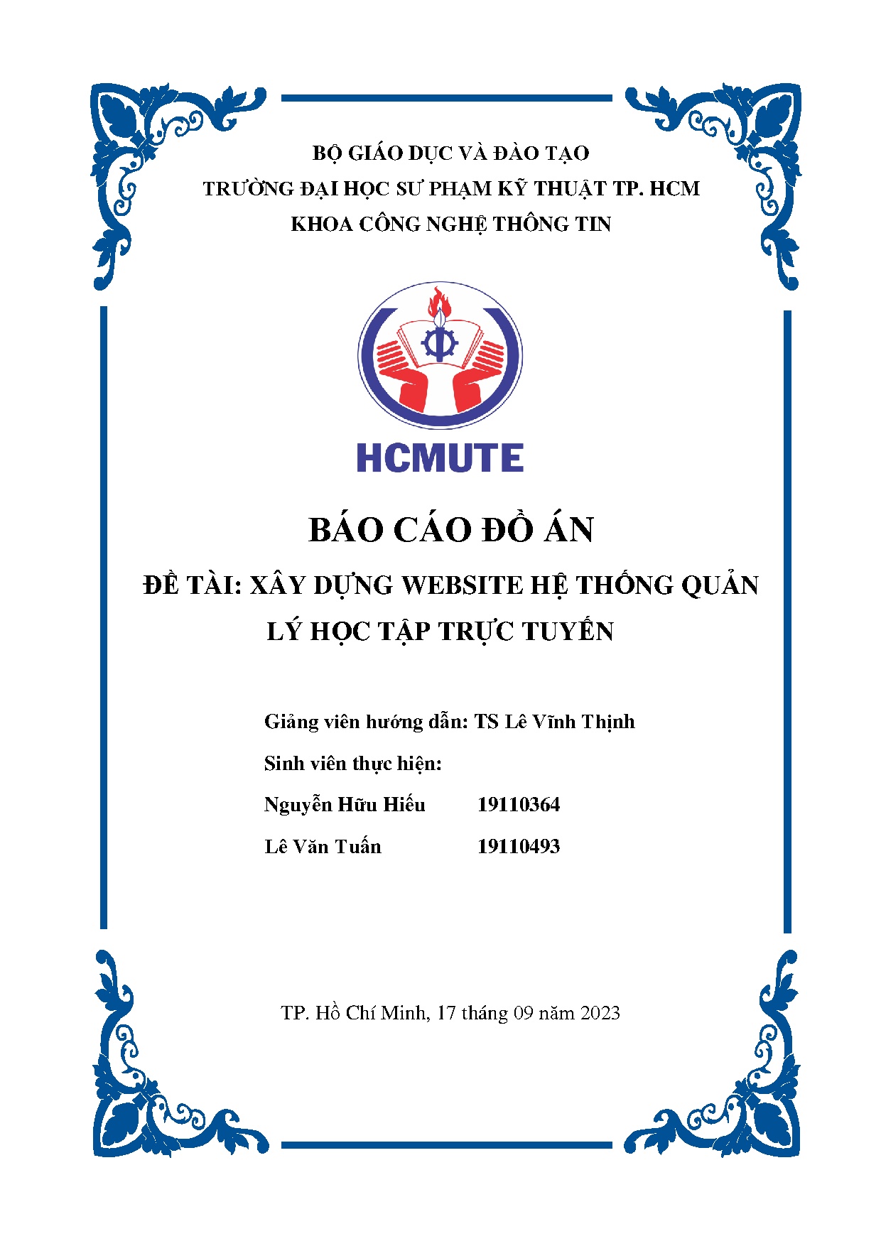 Đồ án tốt nghiệp - Xây dựng website hệ thống quản lý học tập trực tuyến