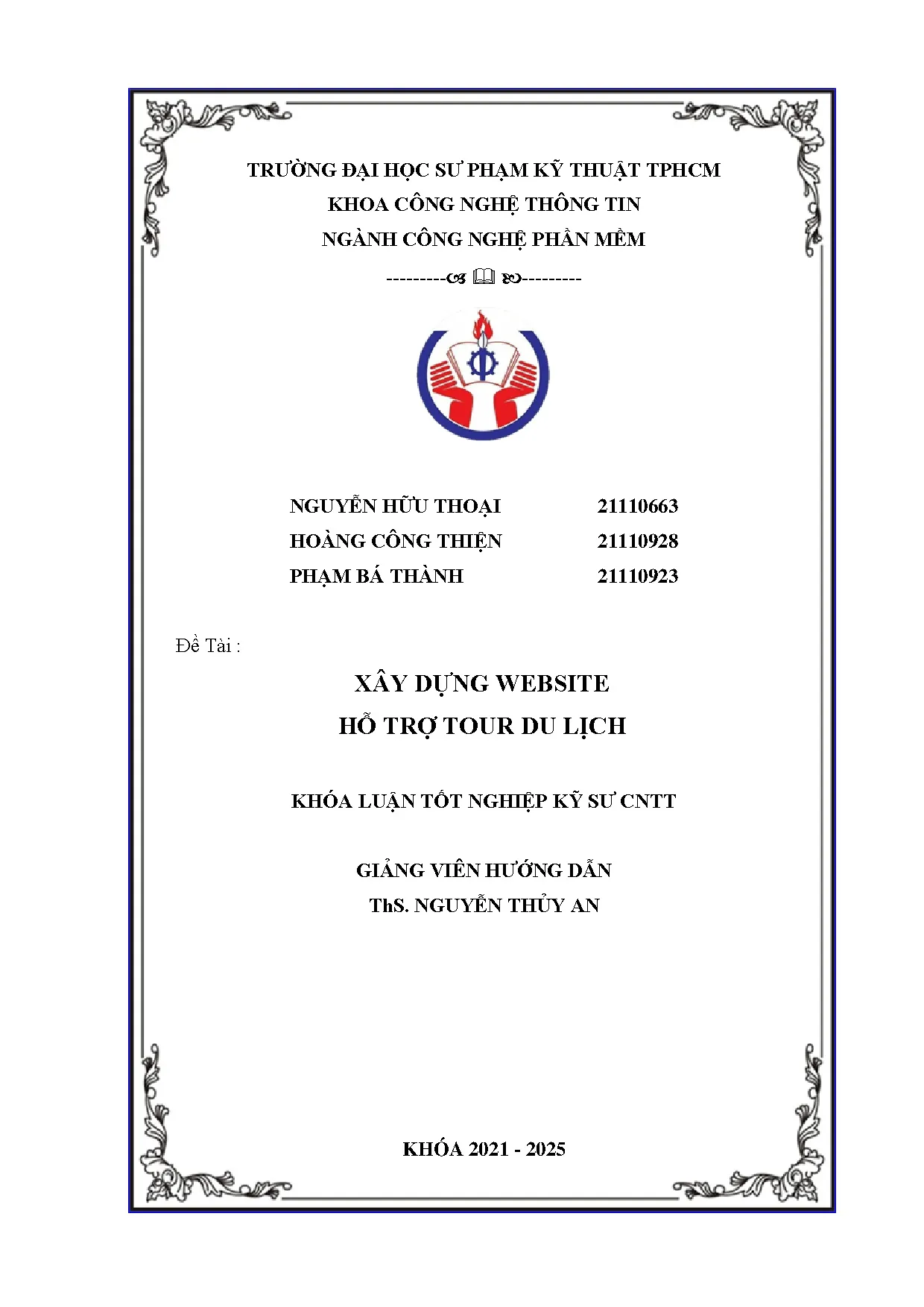 Đồ án tốt nghiệp - Xây dựng Website hỗ trợ tour du lịch