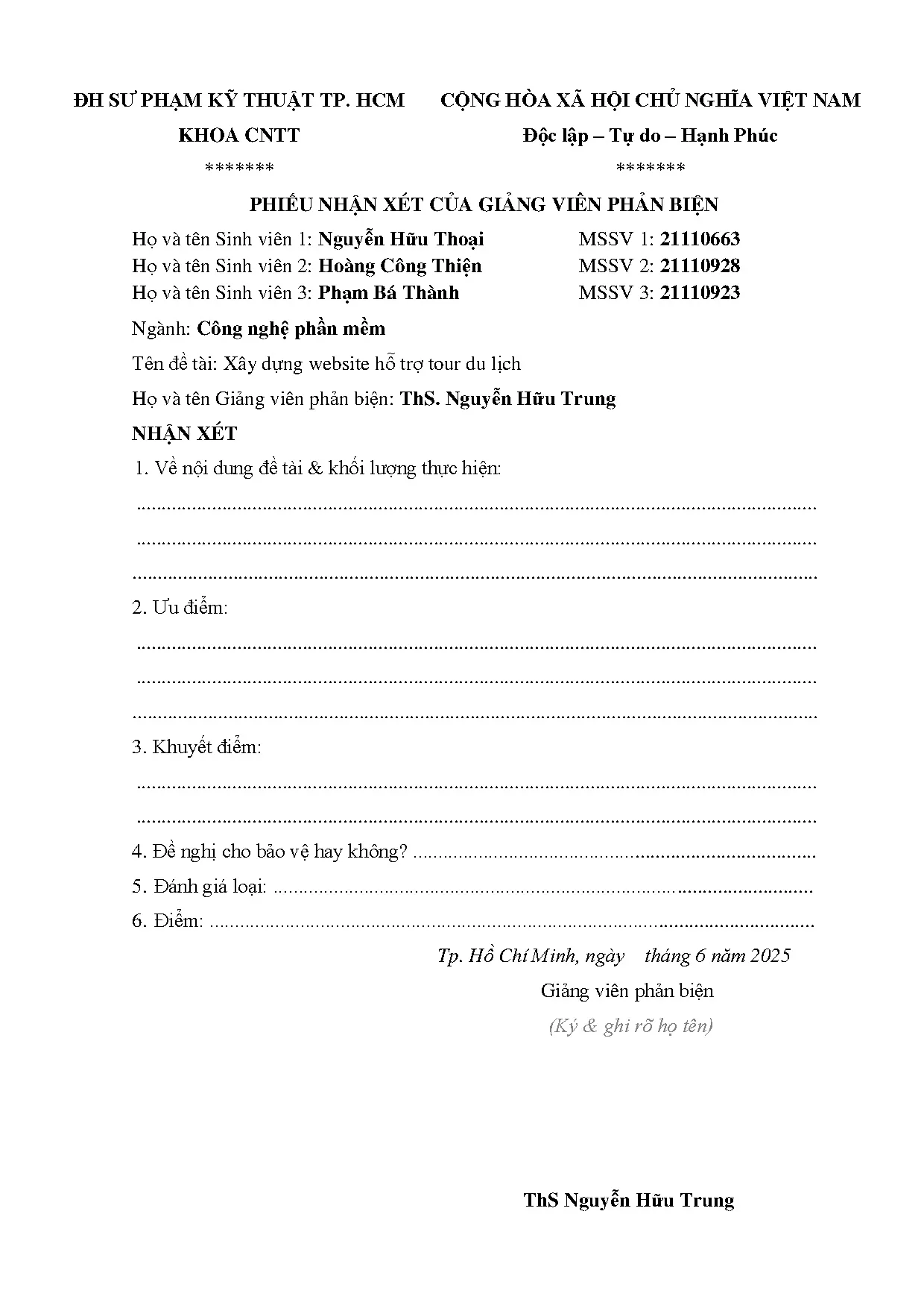 Đồ án tốt nghiệp - Xây dựng Website hỗ trợ tour du lịch - Trang 4