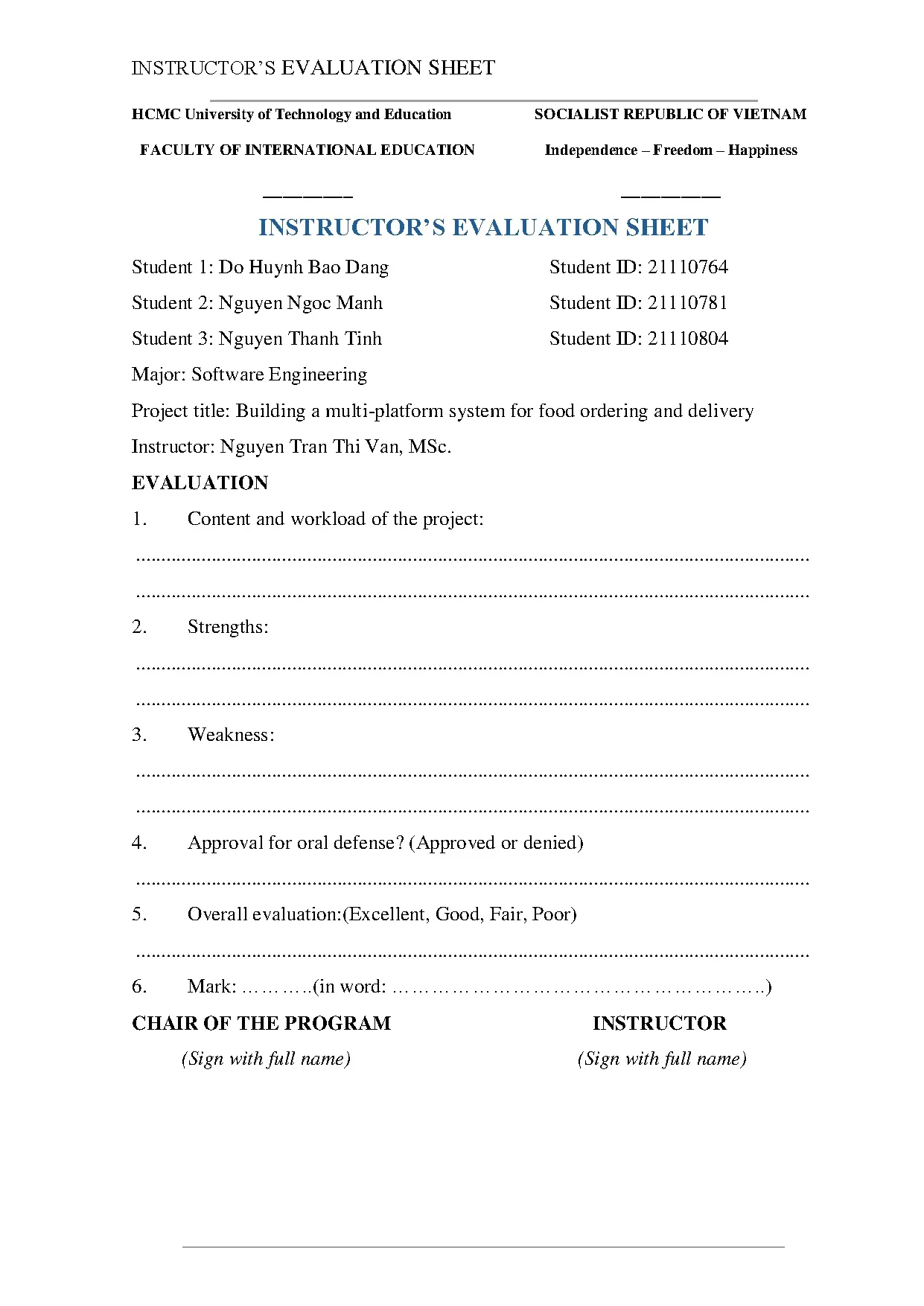 Đồ án tốt nghiệp - Building a multi-platform system for food ordering and delivery - Trang 3