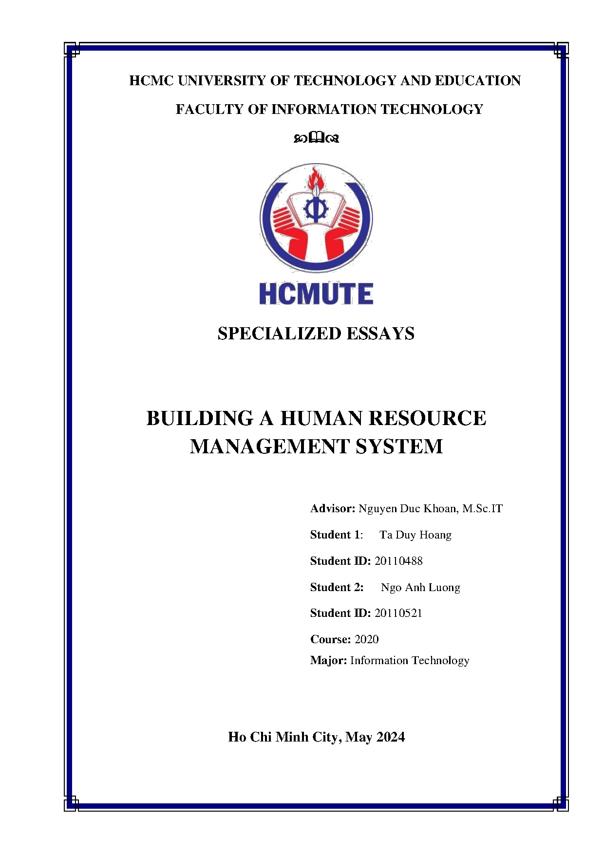 Đồ án tốt nghiệp - Building a human resource management system