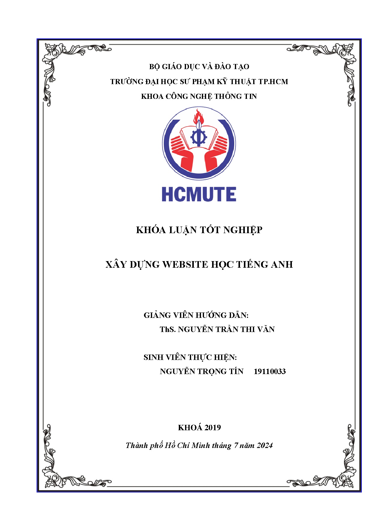 Đồ án tốt nghiệp - Xây dựng website học tiếng Anh