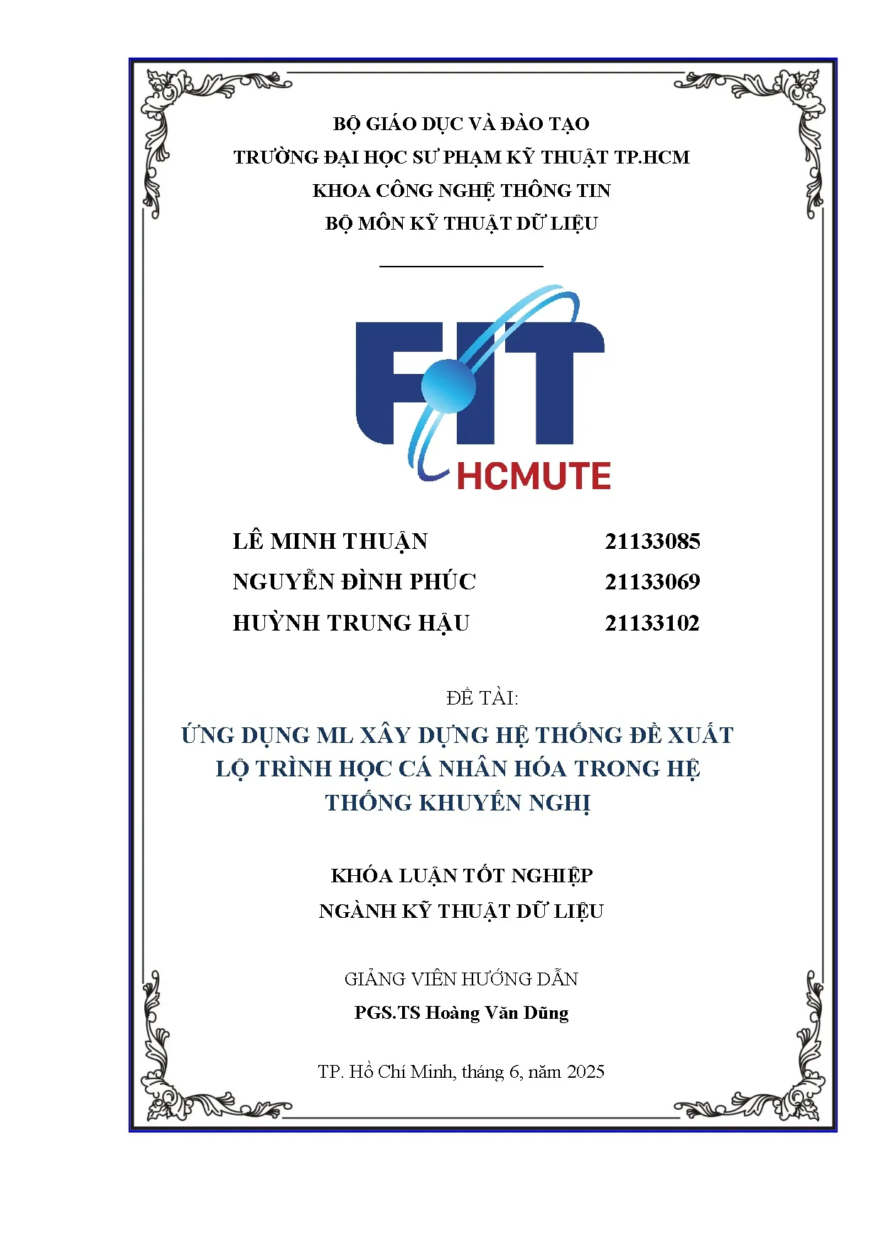 Đồ án tốt nghiệp - Ứng dụng ML xây dựng hệ thống đề xuất lộ trình học cá nhân hóa trong hệ thống KN - Trang 2