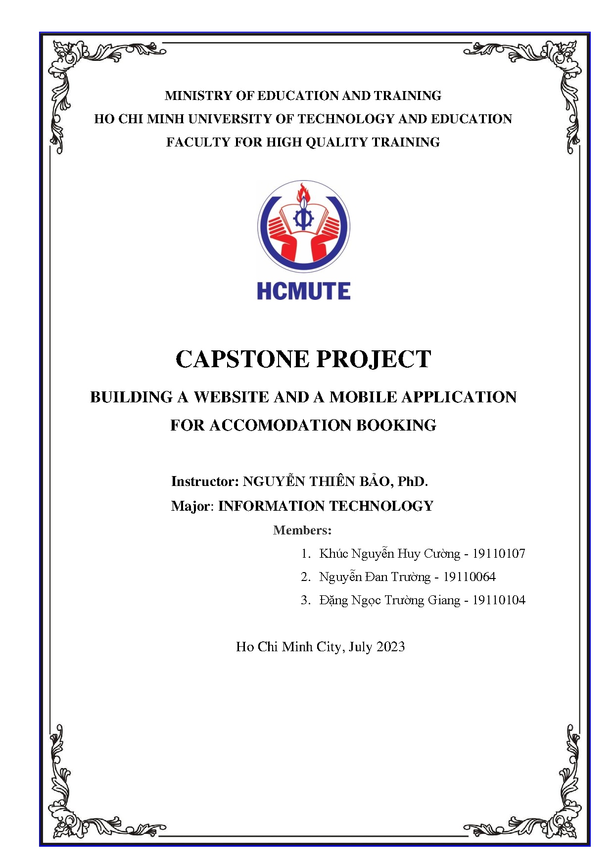 Đồ án tốt nghiệp - Buiding a website and a moble application for Accomodation booking