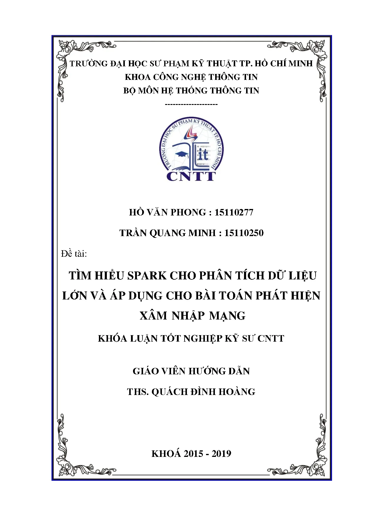 Đồ án tốt nghiệp - Tìm hểu Spark cho phân tích dữ liệu lớn và áp dụng cho bài toán phát hiện xâm NM