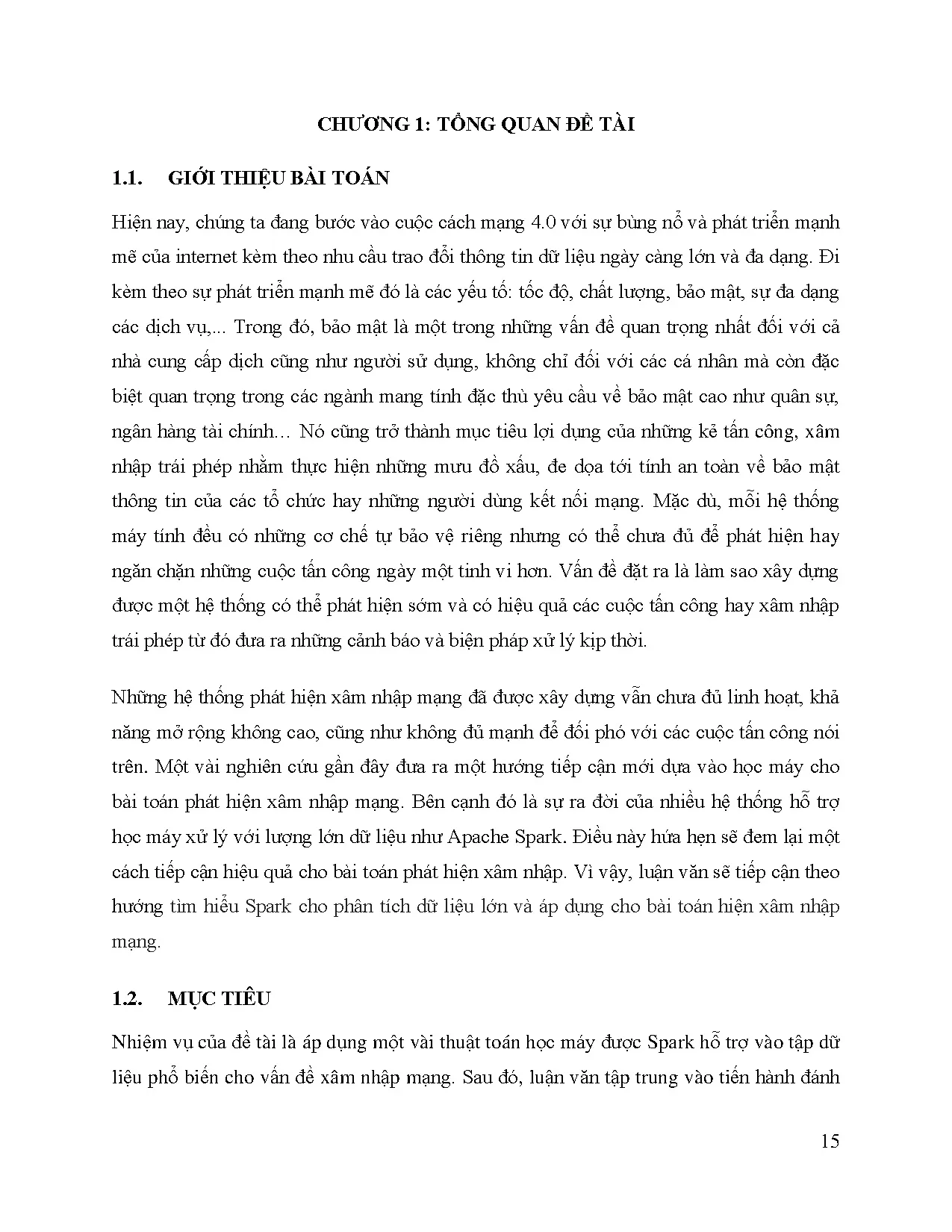 Đồ án tốt nghiệp - Tìm hểu Spark cho phân tích dữ liệu lớn và áp dụng cho bài toán phát hiện xâm NM - Trang 15